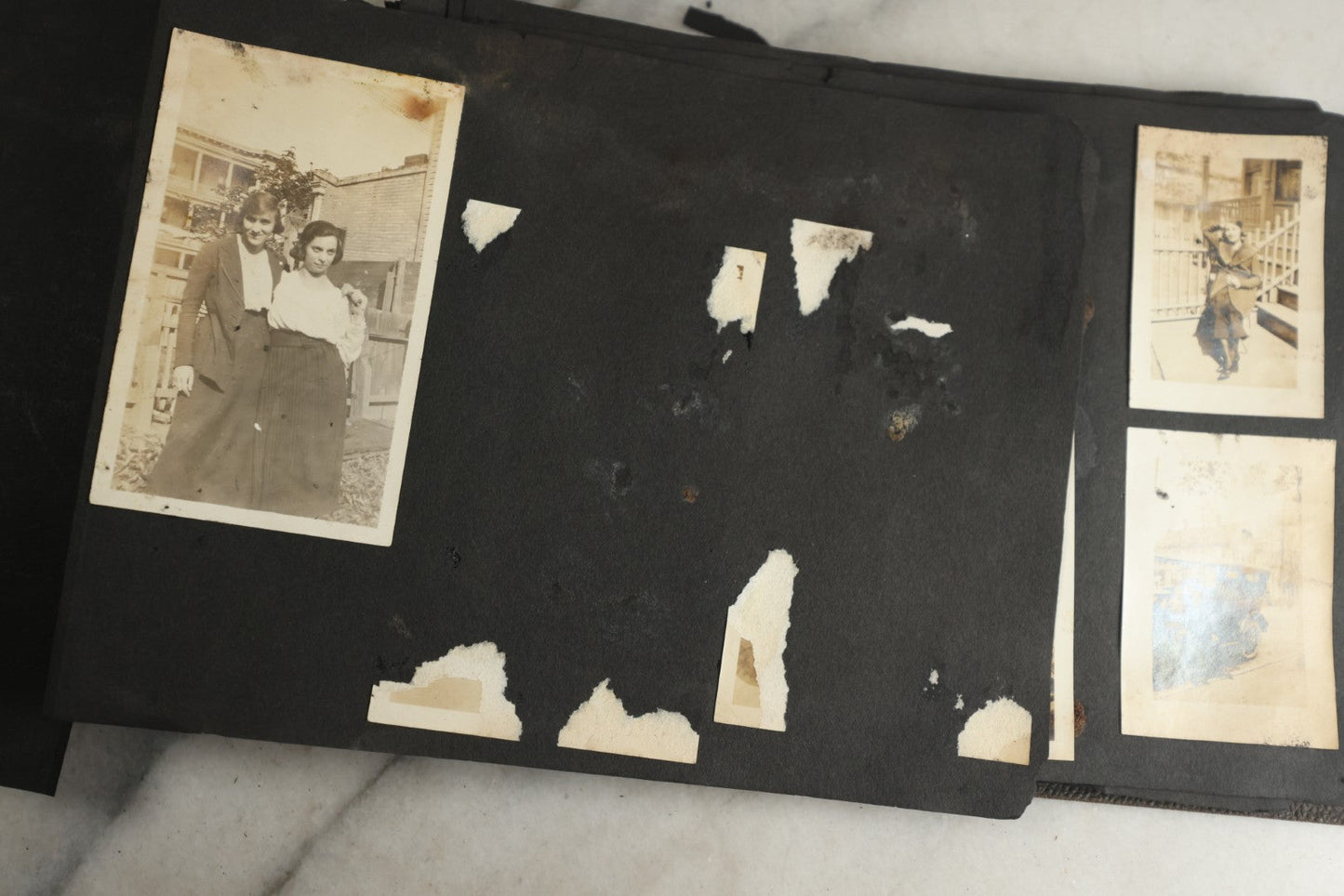 Lot 119 - Antique Snapshot Photo Album, Containing Approximately 100 Photographs With Captions, College Students, Fraternity Members, Scenes At The Beach, Early Swimwear, Circa 1915