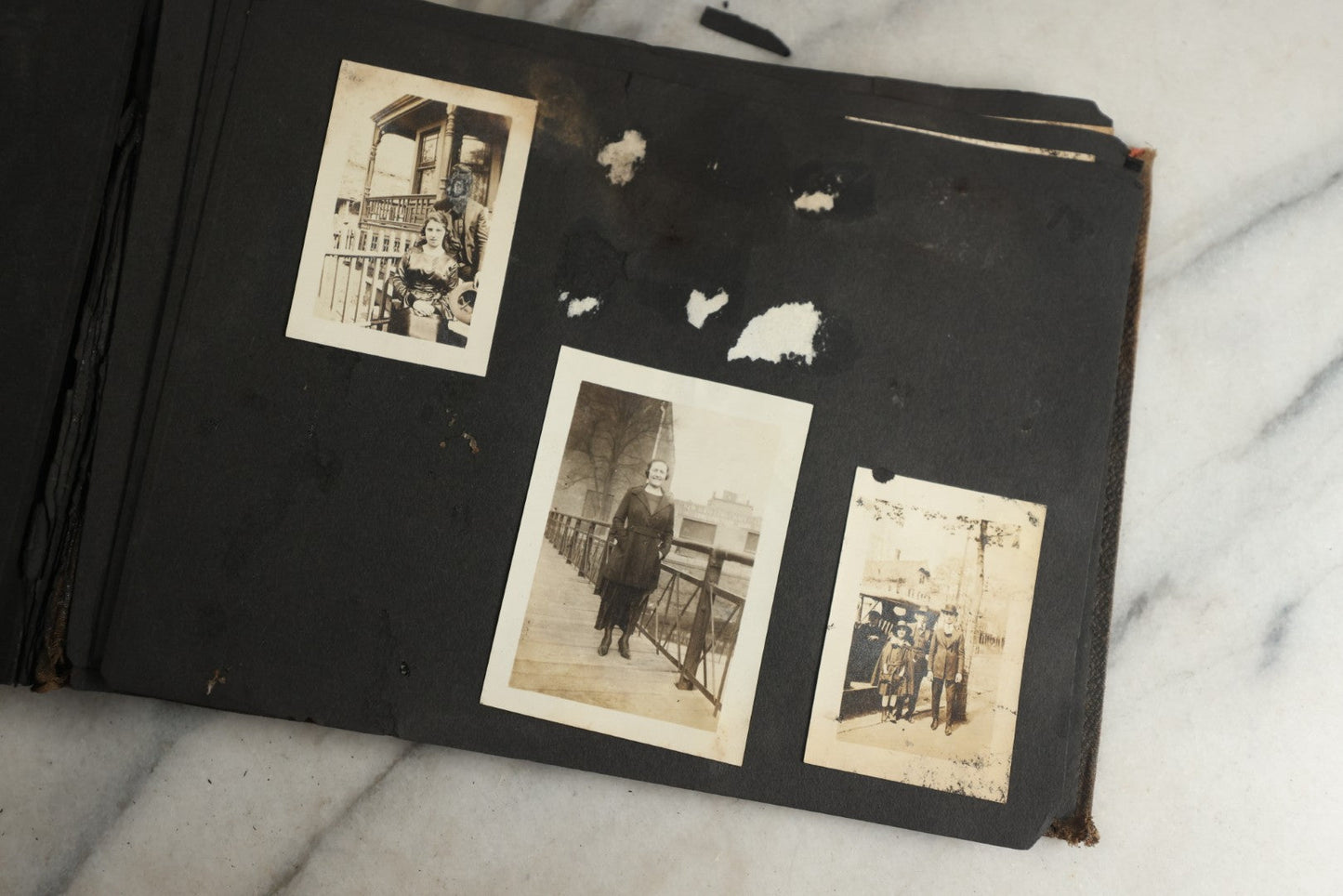 Lot 119 - Antique Snapshot Photo Album, Containing Approximately 100 Photographs With Captions, College Students, Fraternity Members, Scenes At The Beach, Early Swimwear, Circa 1915