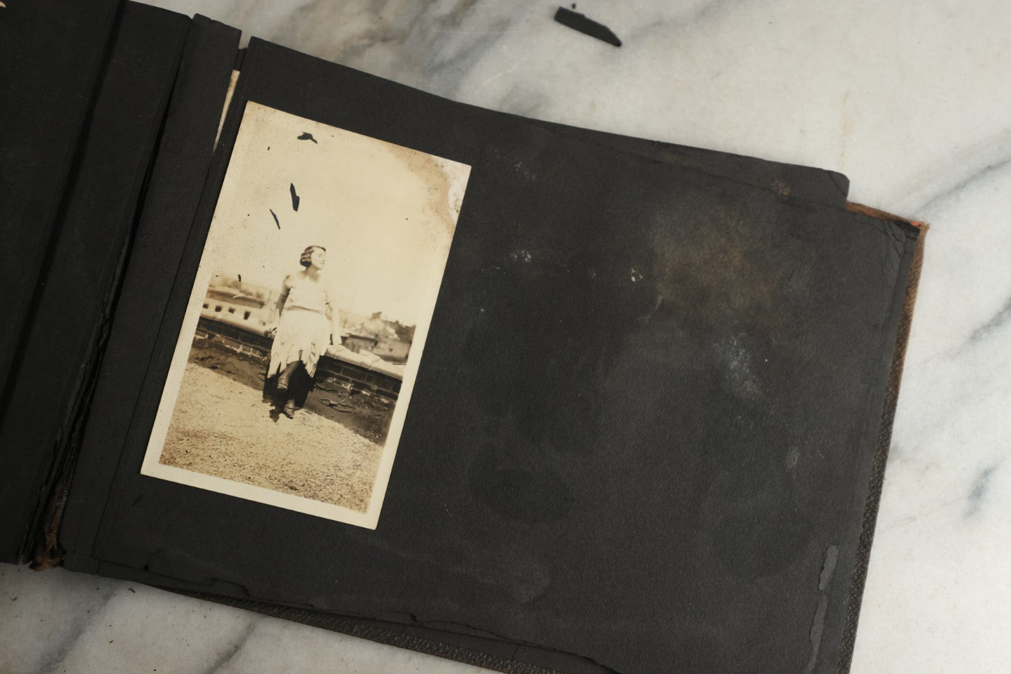 Lot 119 - Antique Snapshot Photo Album, Containing Approximately 100 Photographs With Captions, College Students, Fraternity Members, Scenes At The Beach, Early Swimwear, Circa 1915