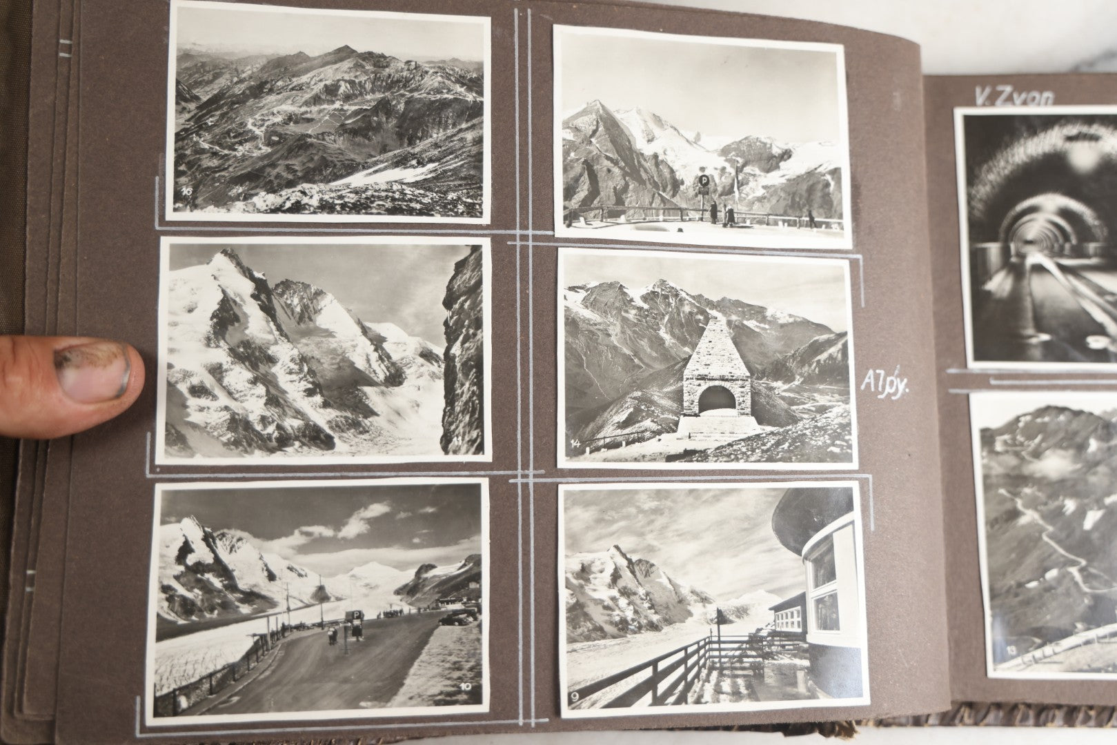Lot 122 - Antique Snapshot Photo Album, Containing Approximately 100 Photographs With Captions In Czech, Detailed Pin Striping And Painting On Pages, Mostly Photos Of Travel Around Europe, Including Italy, The Alps, Croatia, Ukraine, And More, Circa 1920