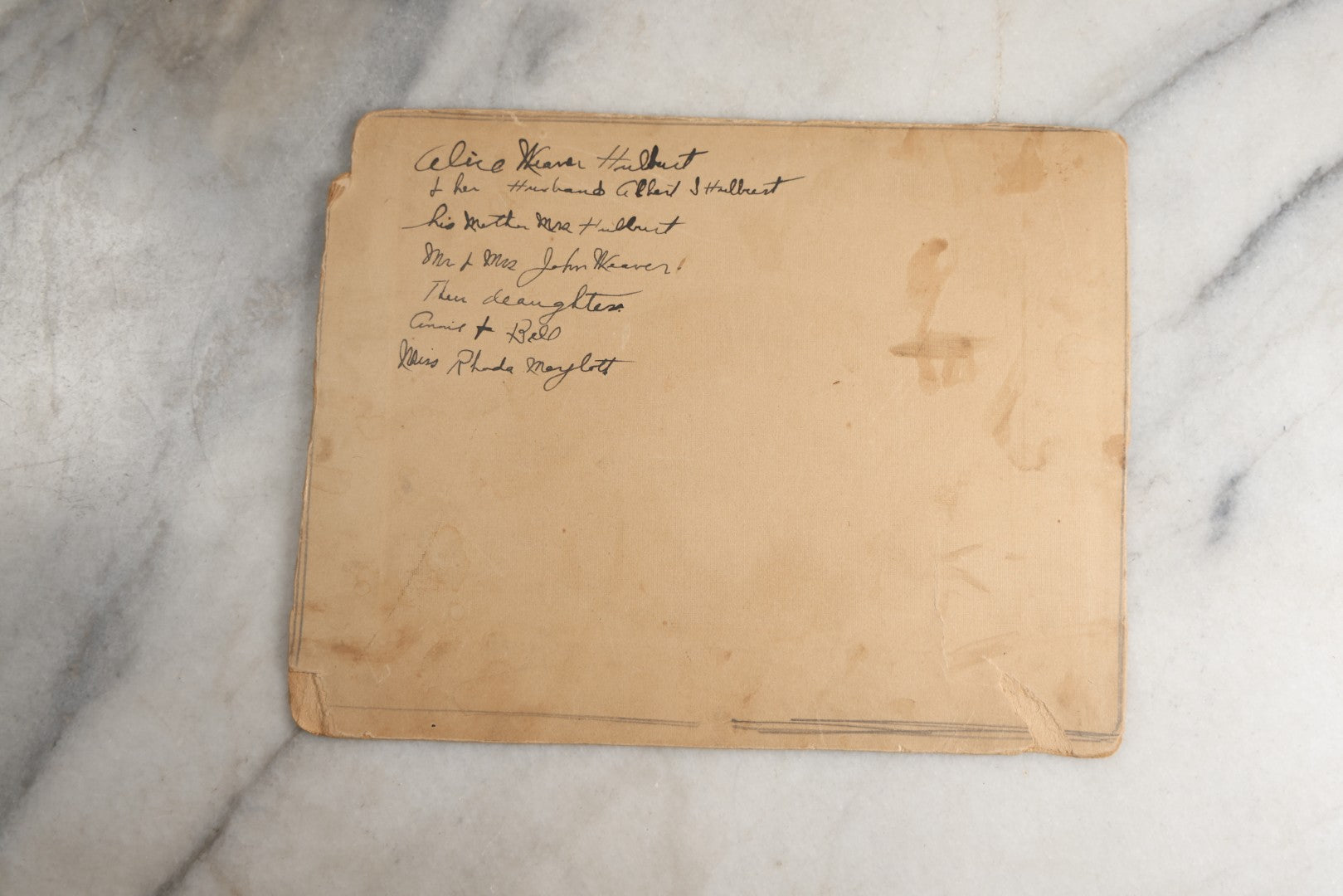 Lot 126 - Antique Boarded Photograph Of Men And Women Posing With Bicycles In Front Of Porch With Hammock, Identified On Verso
