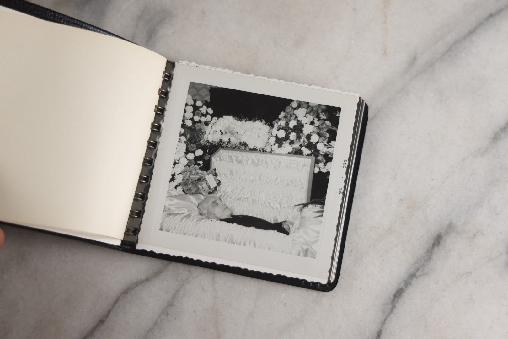 Lot 133 - Vintage Snapshot Photo Album With Photos Of The Funeral Of An Old Man