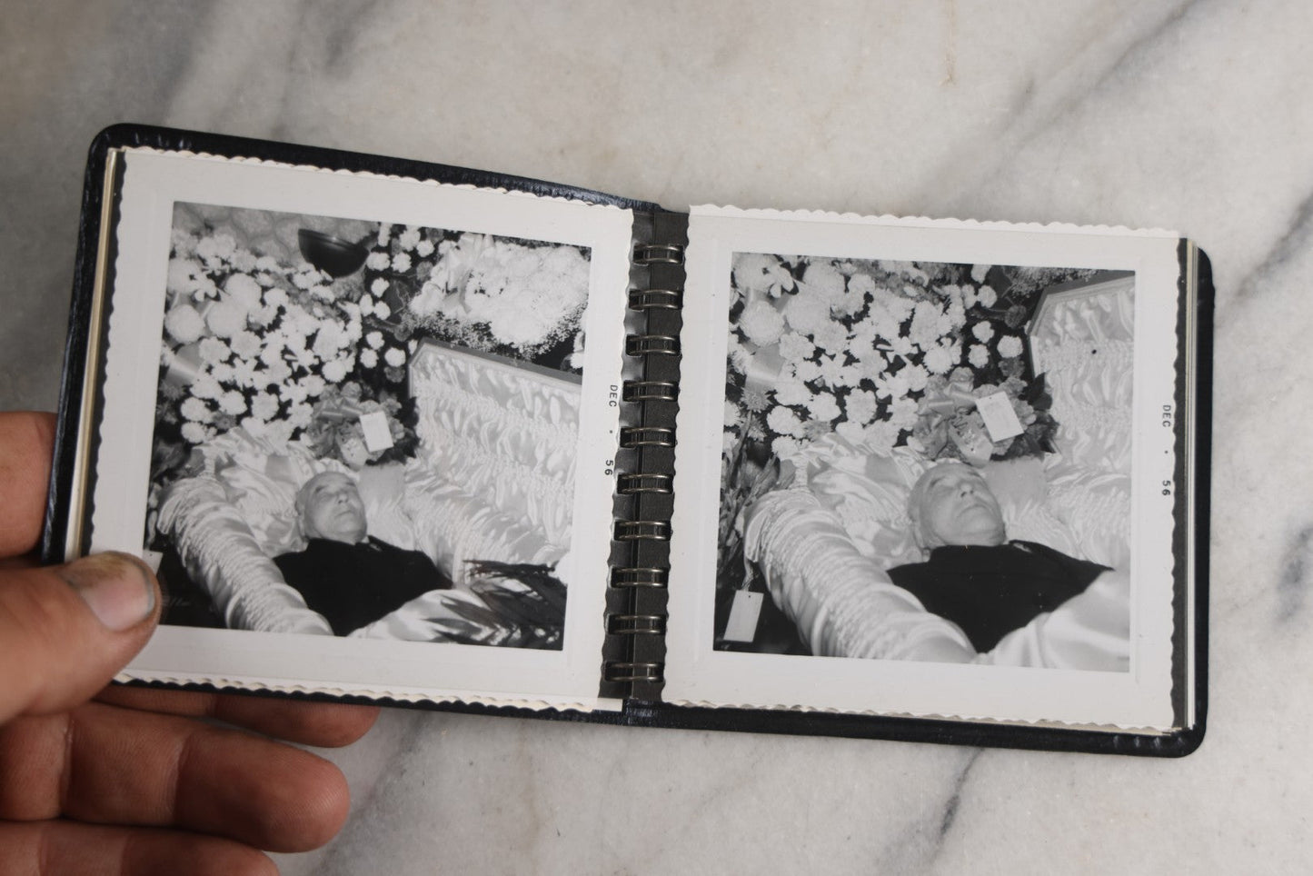 Lot 133 - Vintage Snapshot Photo Album With Photos Of The Funeral Of An Old Man