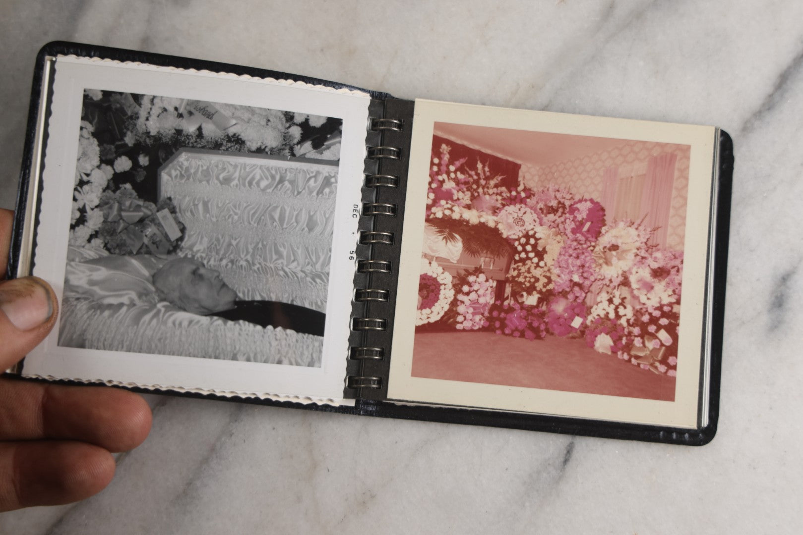 Lot 133 - Vintage Snapshot Photo Album With Photos Of The Funeral Of An Old Man