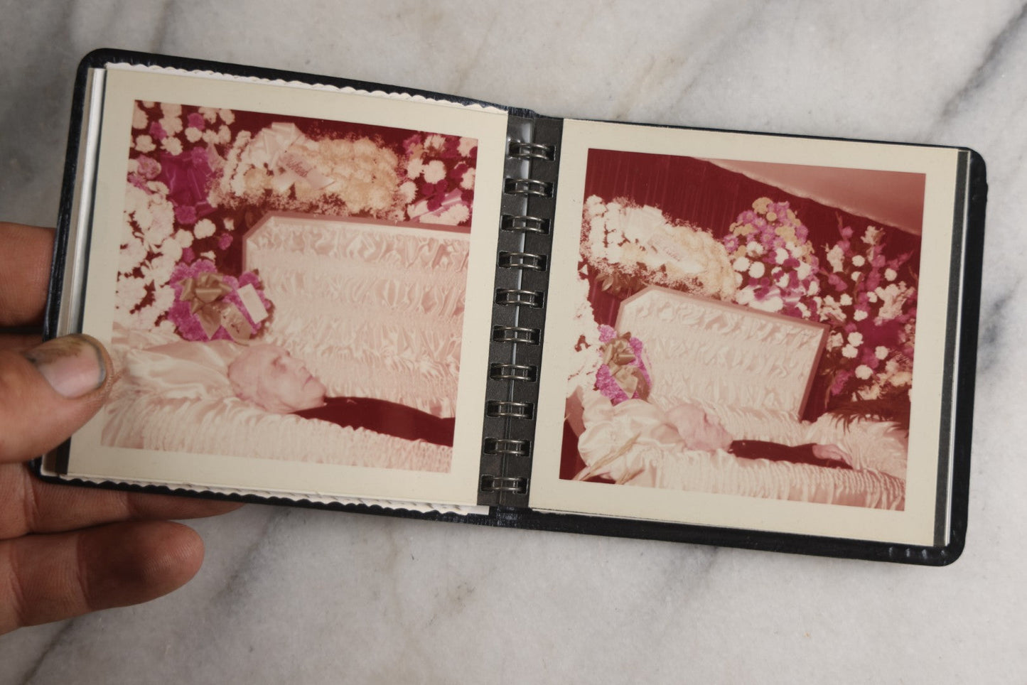 Lot 133 - Vintage Snapshot Photo Album With Photos Of The Funeral Of An Old Man