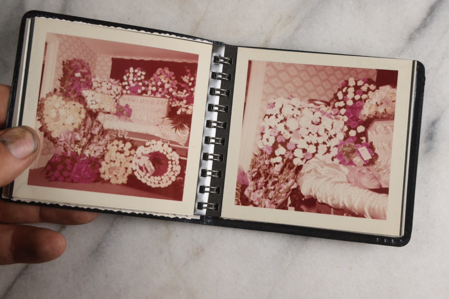 Lot 133 - Vintage Snapshot Photo Album With Photos Of The Funeral Of An Old Man