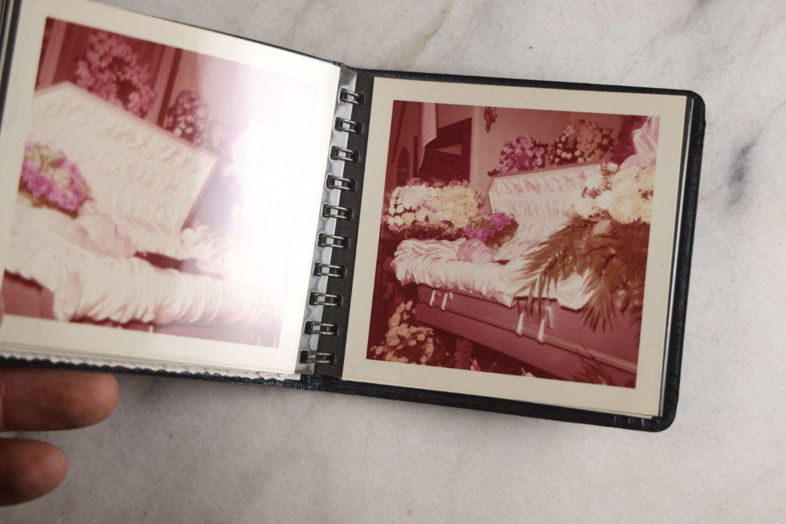 Lot 133 - Vintage Snapshot Photo Album With Photos Of The Funeral Of An Old Man