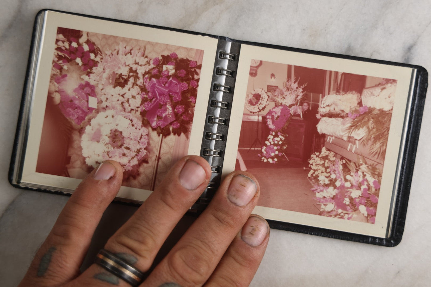Lot 133 - Vintage Snapshot Photo Album With Photos Of The Funeral Of An Old Man