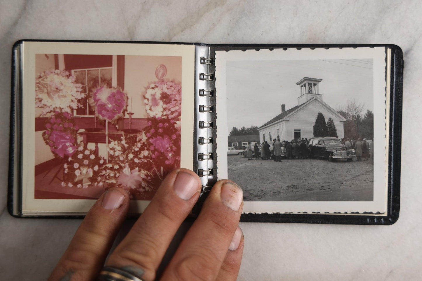 Lot 133 - Vintage Snapshot Photo Album With Photos Of The Funeral Of An Old Man
