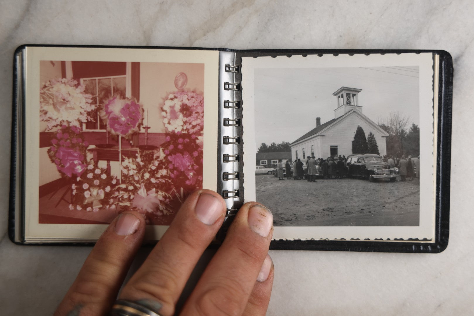 Lot 133 - Vintage Snapshot Photo Album With Photos Of The Funeral Of An Old Man