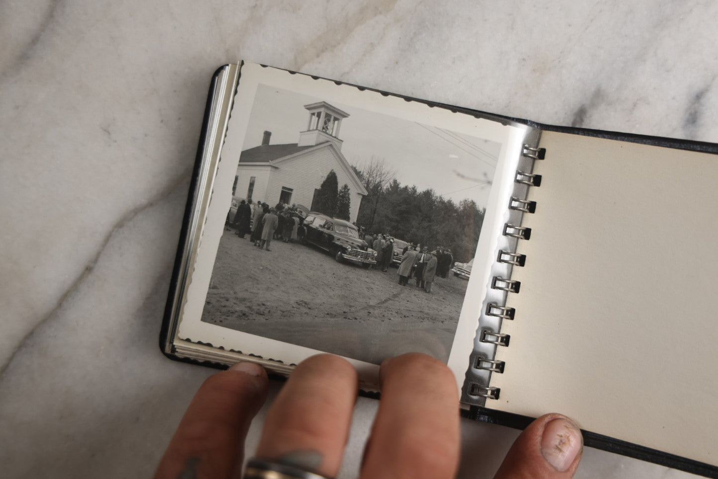 Lot 133 - Vintage Snapshot Photo Album With Photos Of The Funeral Of An Old Man