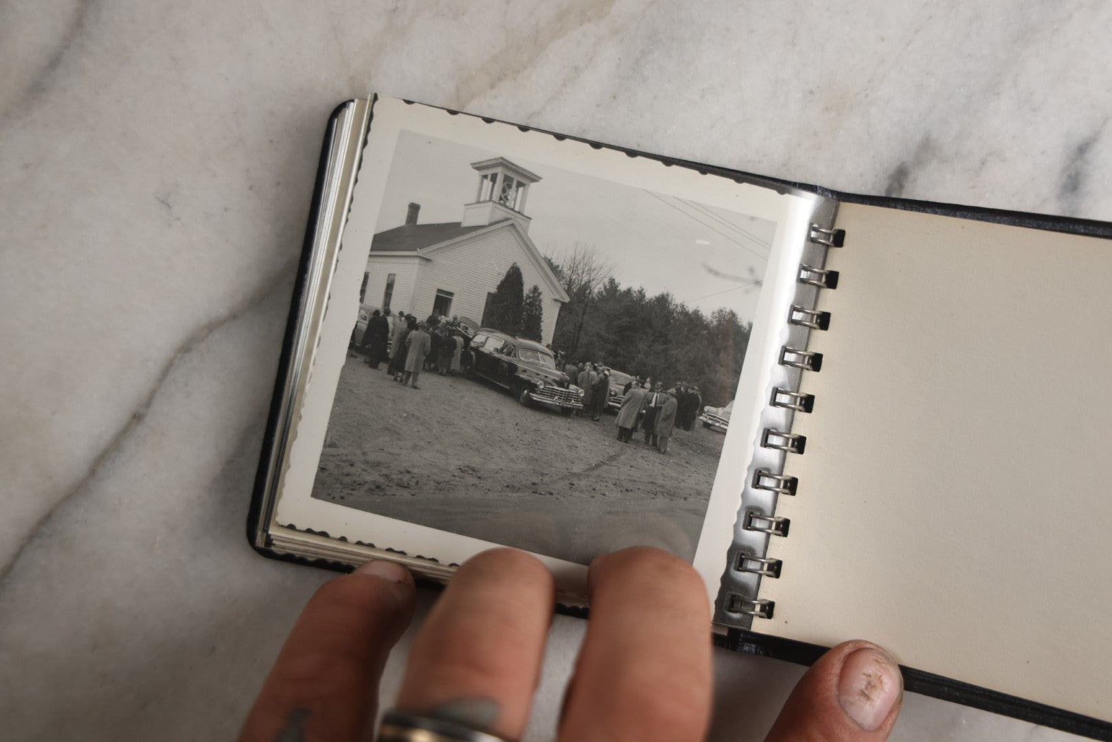 Lot 133 - Vintage Snapshot Photo Album With Photos Of The Funeral Of An Old Man