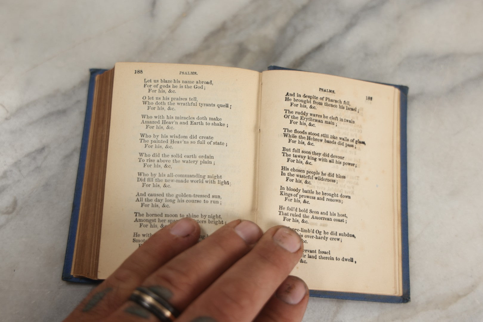 Lot 135 - "Paradise Lost" Antique Miniature Book By John Milton, With A Life Of The Author By Rev. H. Stebbing, Engraved Frontispiece, Decorative Blue Cloth Boards With Gilt "Milton" Cartouche And Shield, Geo. A. Leavitt, Publisher, New York, Circa 1860s
