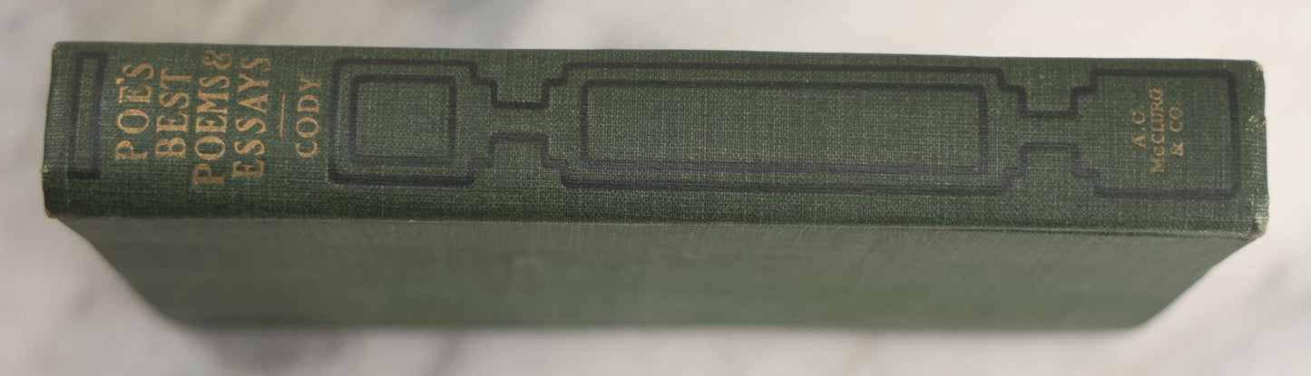 Lot 136 - "The Best Poems And Essays Of Edgar Allan Poe" Antique Book Edited By Sherwin Cody, With Frontispiece Photo Of Zolnav Bust Of Poe, Gilded Fore-Edge A.C. Mcclurg & Company, Publishers, Chicago, 1916