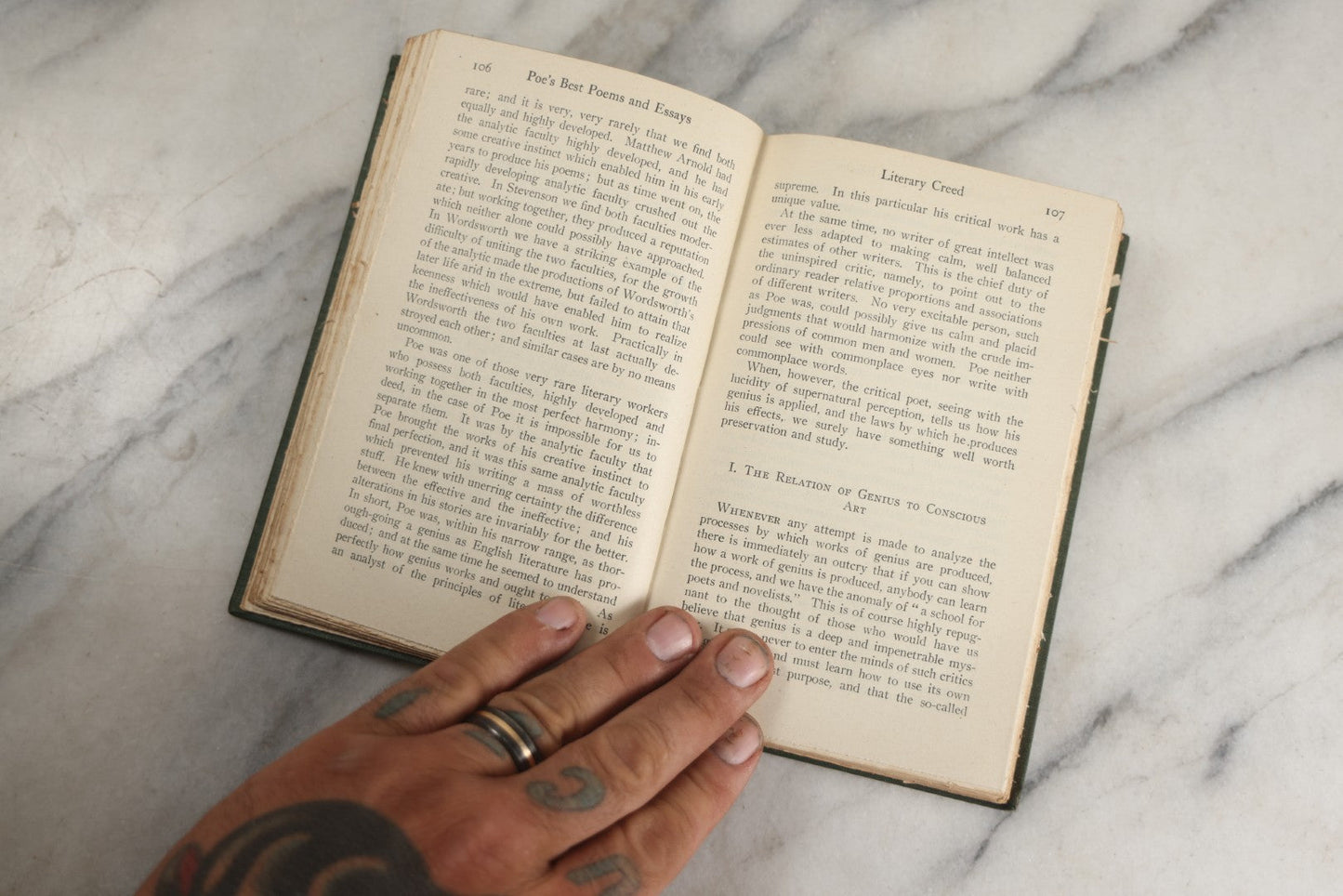 Lot 136 - "The Best Poems And Essays Of Edgar Allan Poe" Antique Book Edited By Sherwin Cody, With Frontispiece Photo Of Zolnav Bust Of Poe, Gilded Fore-Edge A.C. Mcclurg & Company, Publishers, Chicago, 1916