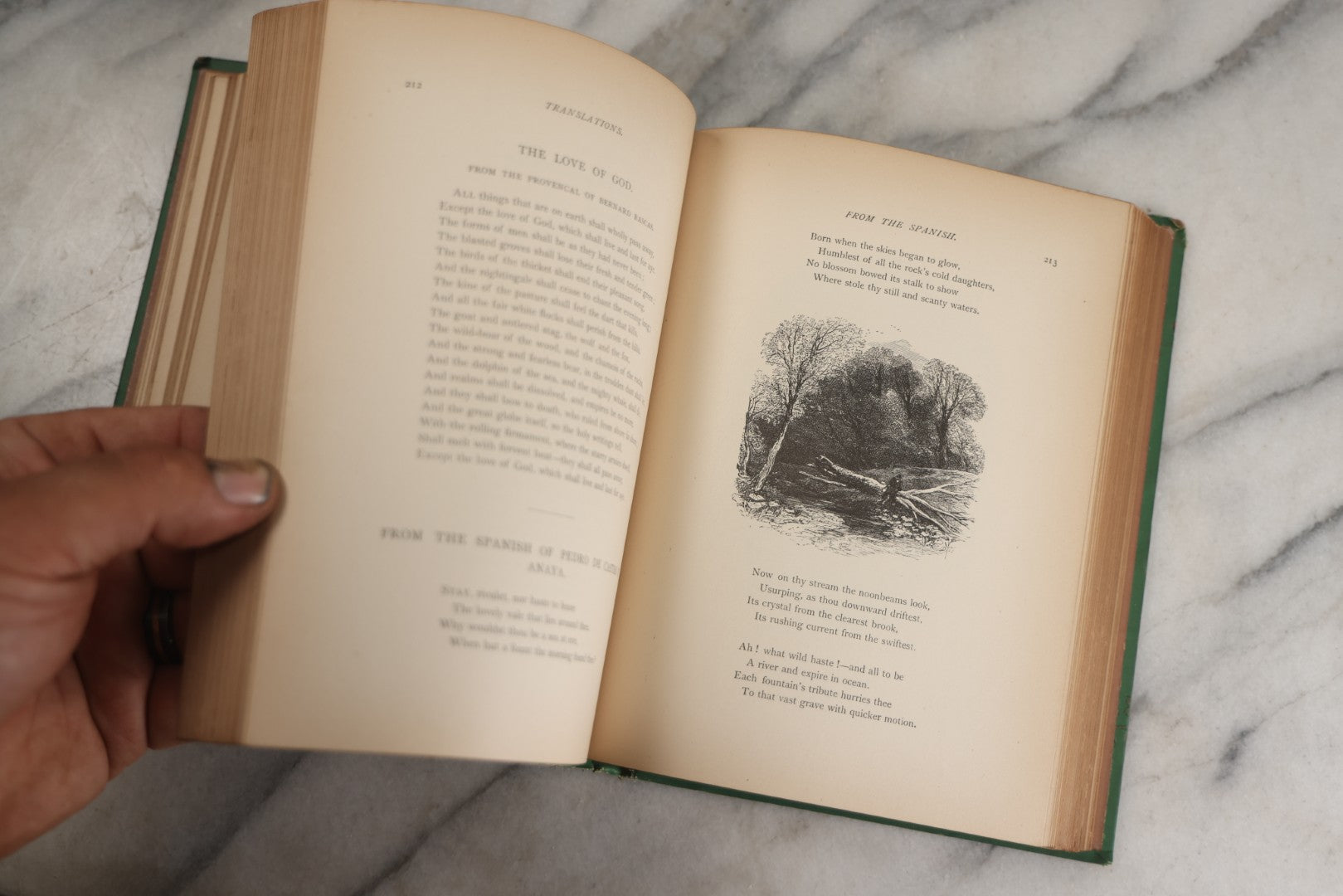 Lot 138 - "Poetical Works Of William Cullen Bryant" Antique Poetry Book, Illustrated With One Hundred Engravings, Decorative Green Cloth Boards With Gilt Title And Holly Vine Border, D. Appleton And Company, Publishers, New York, 1876