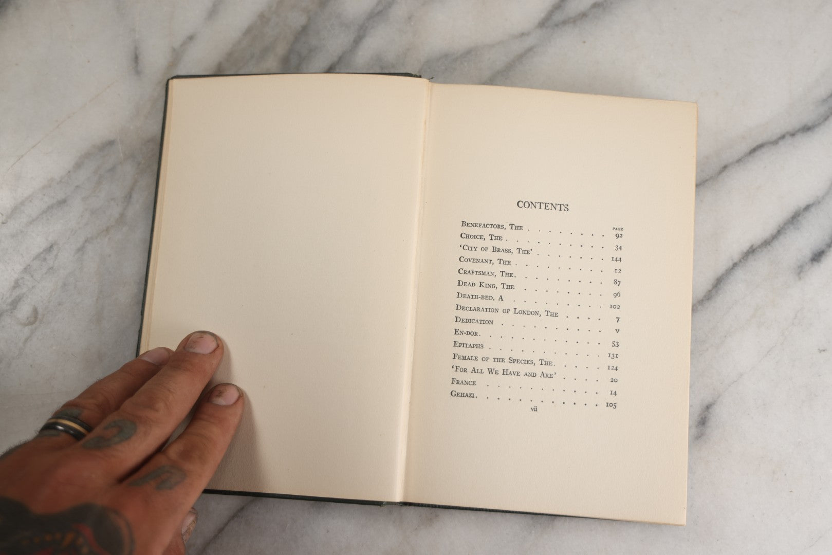 Lot 139 - "The Years Between" Antique Poetry Book By Rudyard Kipling, Green Cloth Boards With Gilt Title And Black Pictorial Sailing Ship Motif, Doubleday, Page & Company, Garden City, New York, 1919