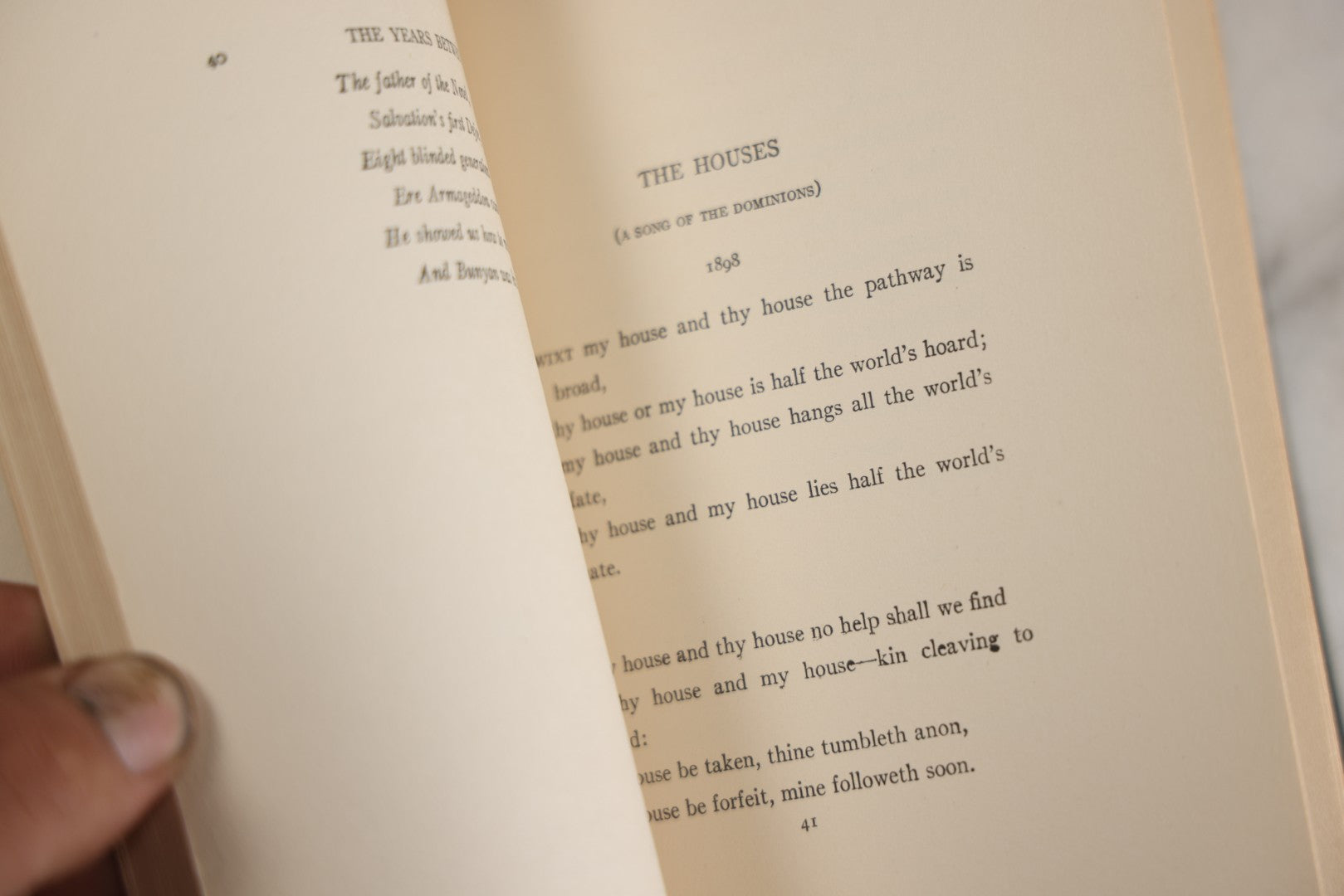 Lot 139 - "The Years Between" Antique Poetry Book By Rudyard Kipling, Green Cloth Boards With Gilt Title And Black Pictorial Sailing Ship Motif, Doubleday, Page & Company, Garden City, New York, 1919
