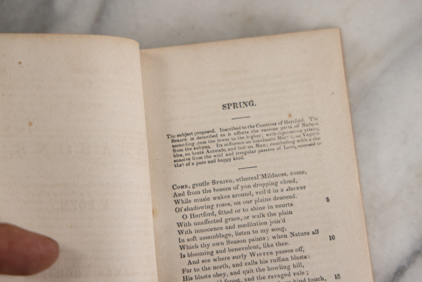 Lot 140 - "The Seasons, A Poem" Antique Poetry Book By James Thomson, Crosby, Nichols, Lee & Co., Publishers, Boston, Circa 1865