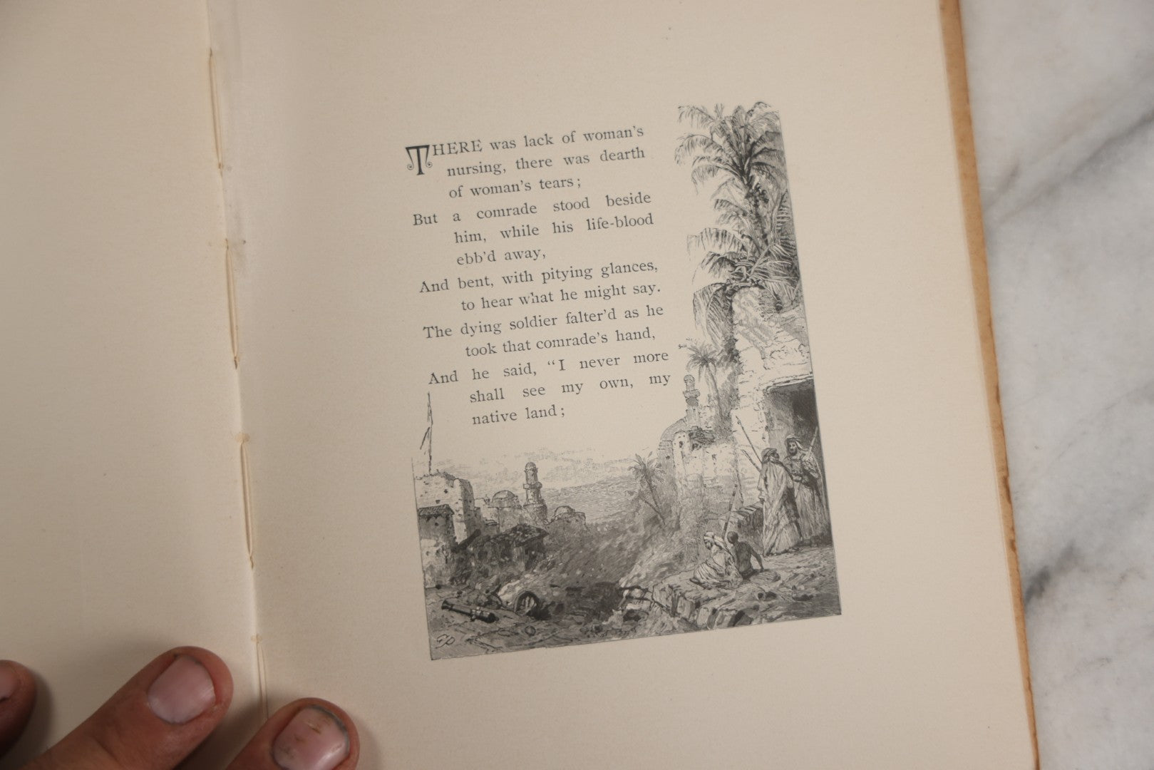 Lot 143 - "Bingen On The Rhine" Antique Book By Caroline E.S. Norton, Illustrated By W.T. Smedley, Fred B. Schell, Alfred Fredericks, Others, Decorative Silver And Gilt Pictorial Cover, Porter & Coates, Philadelphia, 1884
