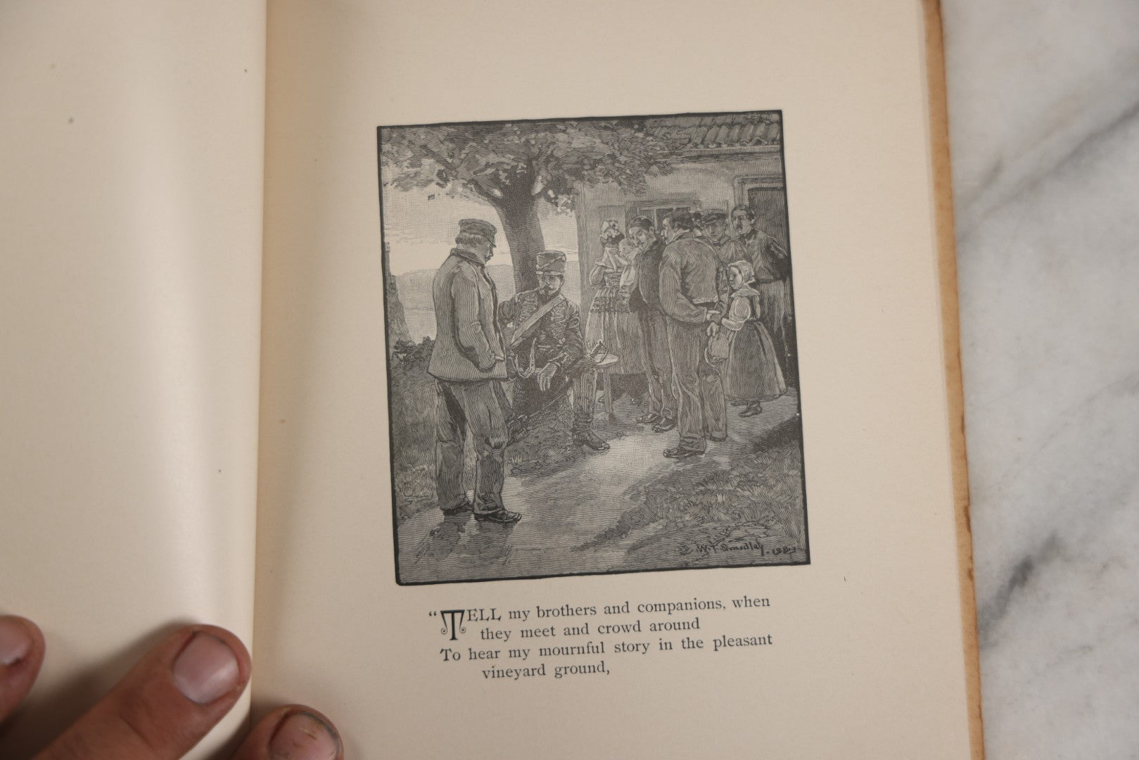 Lot 143 - "Bingen On The Rhine" Antique Book By Caroline E.S. Norton, Illustrated By W.T. Smedley, Fred B. Schell, Alfred Fredericks, Others, Decorative Silver And Gilt Pictorial Cover, Porter & Coates, Philadelphia, 1884