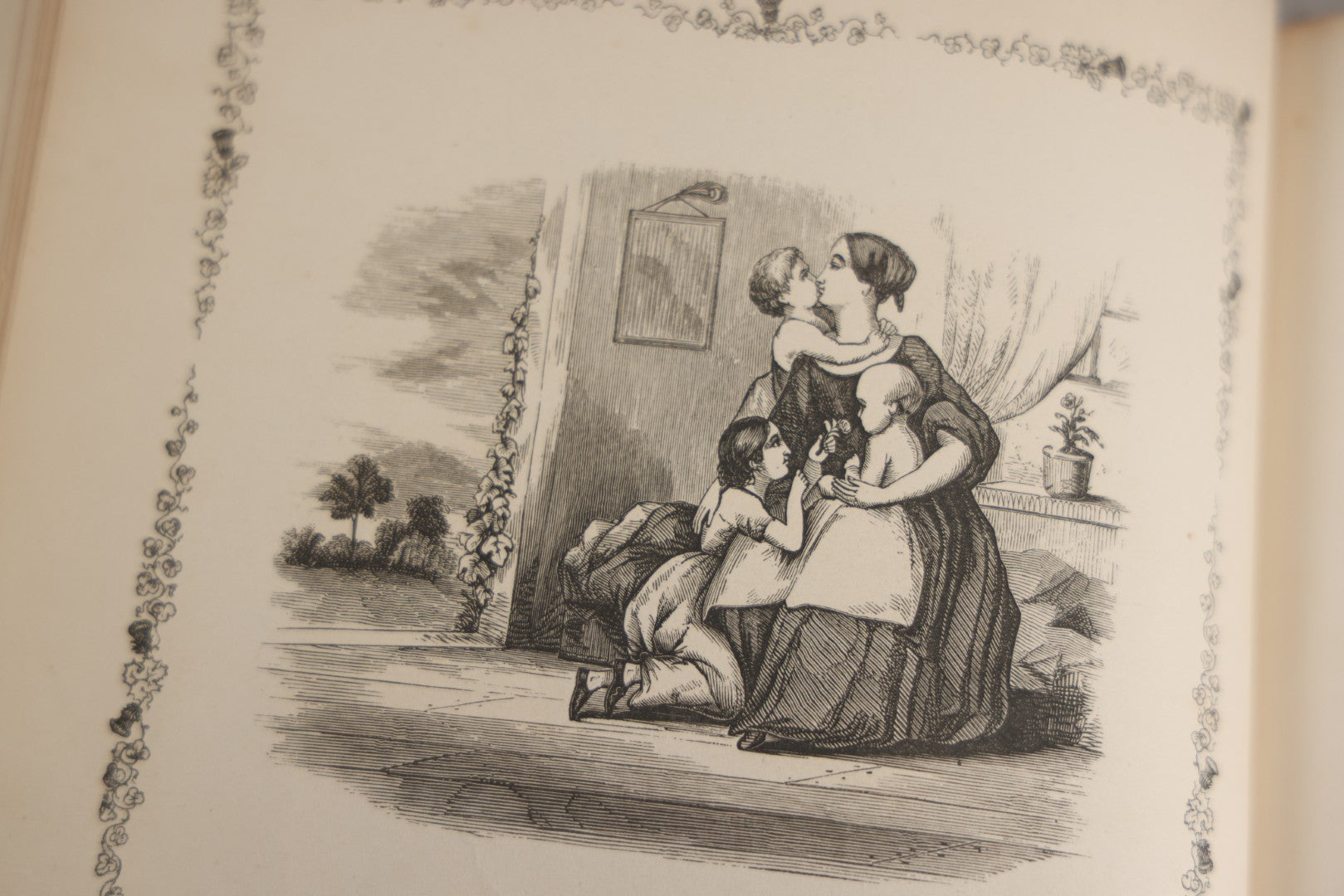 Lot 145 - "Elegy Written In A Country Churchyard" Antique Poetry Book By Thomas Gray, Illustrated With Engravings, Daniel Webster Memorial, Decorative Brown Cloth Boards With Gilt Cartouche, W.P. Fetridge & Co., Publishers, New York And Boston, 1873