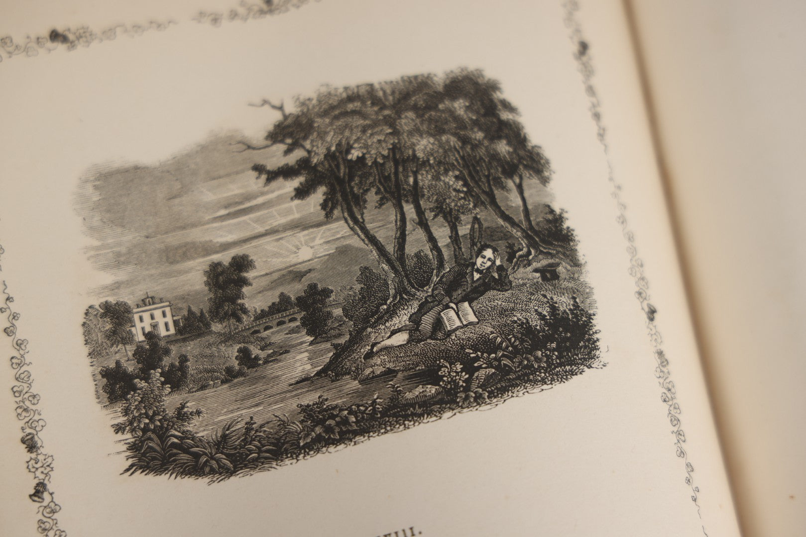 Lot 145 - "Elegy Written In A Country Churchyard" Antique Poetry Book By Thomas Gray, Illustrated With Engravings, Daniel Webster Memorial, Decorative Brown Cloth Boards With Gilt Cartouche, W.P. Fetridge & Co., Publishers, New York And Boston, 1879