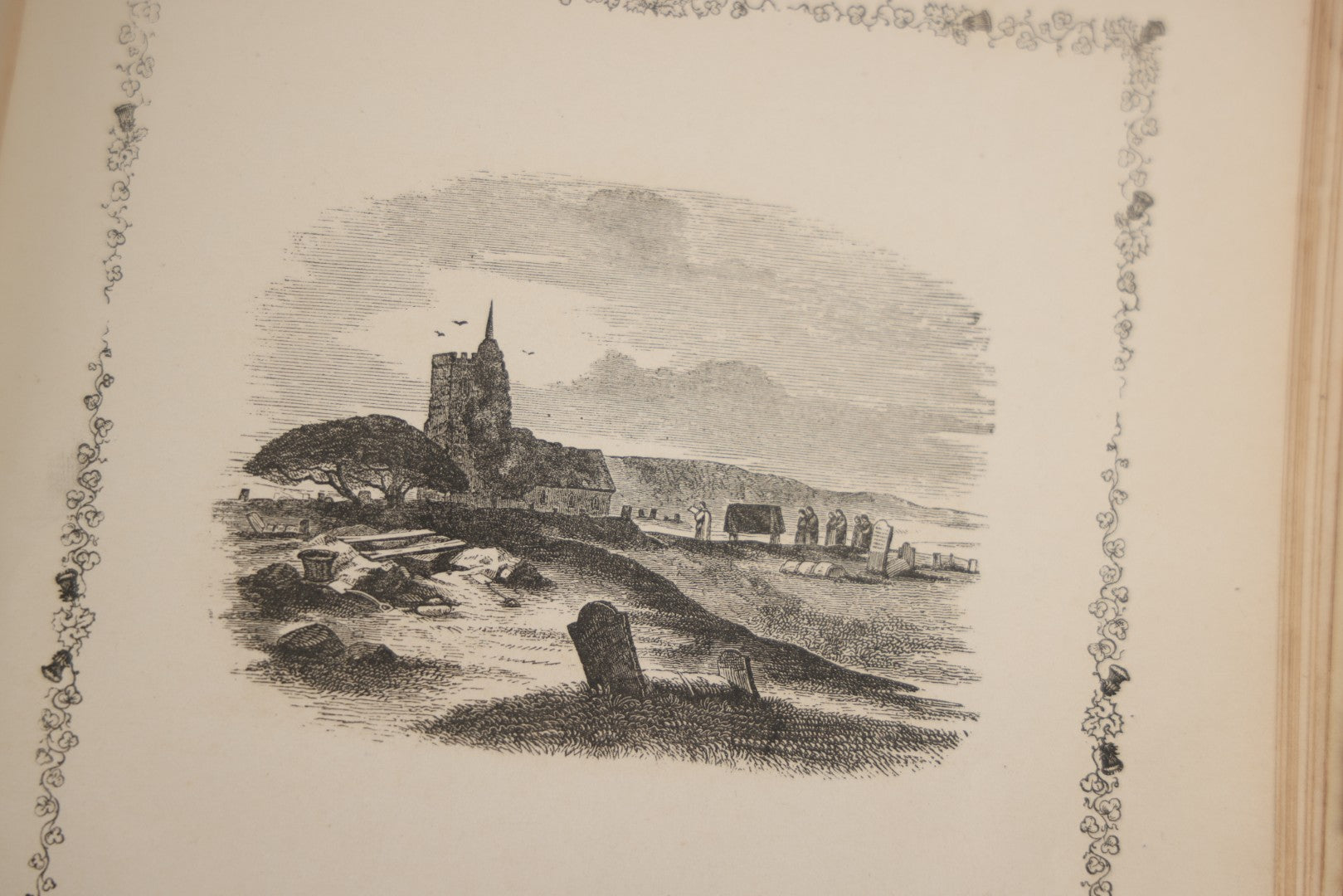 Lot 145 - "Elegy Written In A Country Churchyard" Antique Poetry Book By Thomas Gray, Illustrated With Engravings, Daniel Webster Memorial, Decorative Brown Cloth Boards With Gilt Cartouche, W.P. Fetridge & Co., Publishers, New York And Boston, 1883