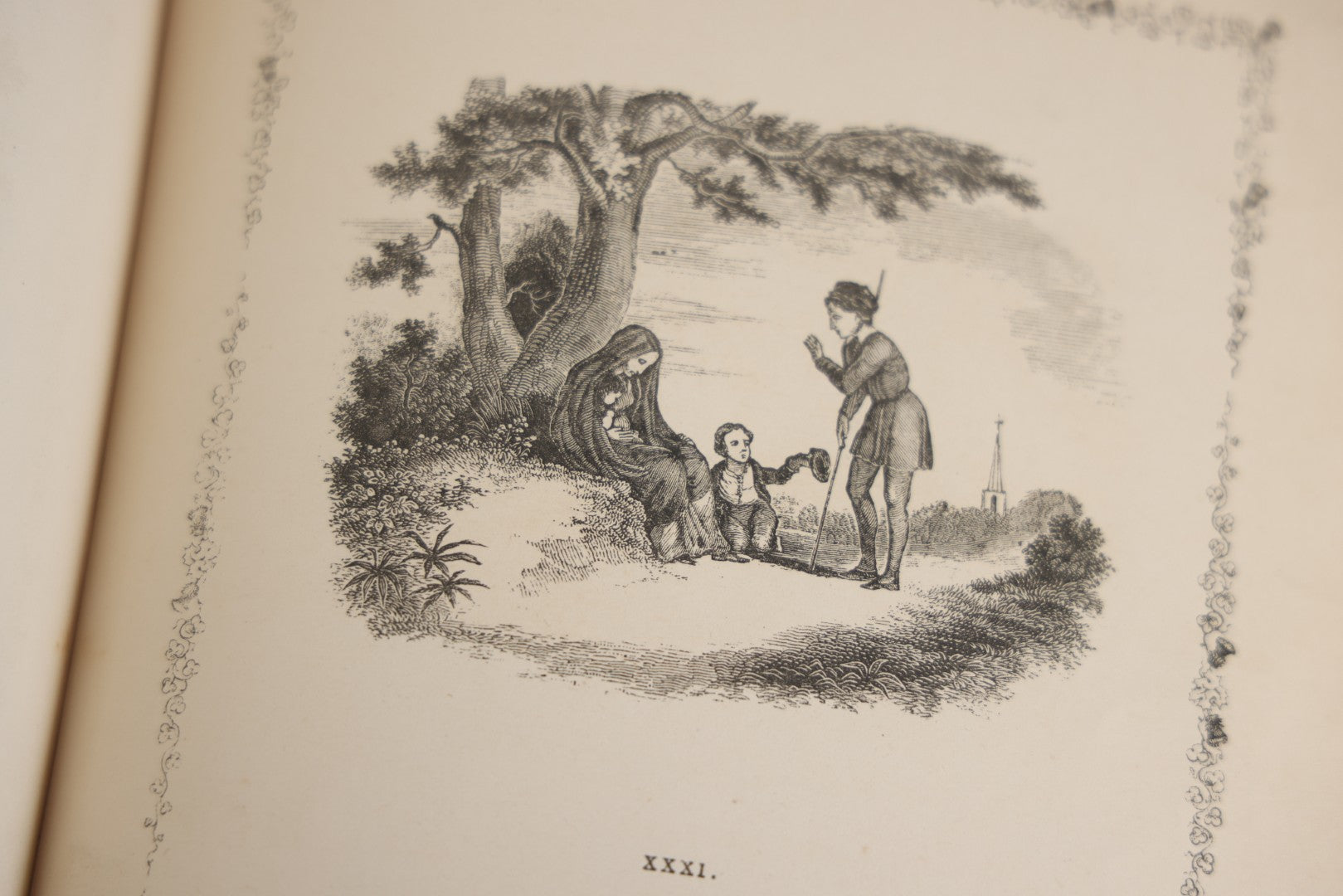 Lot 145 - "Elegy Written In A Country Churchyard" Antique Poetry Book By Thomas Gray, Illustrated With Engravings, Daniel Webster Memorial, Decorative Brown Cloth Boards With Gilt Cartouche, W.P. Fetridge & Co., Publishers, New York And Boston, 1885