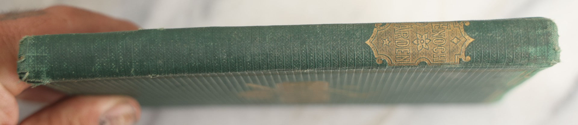 Lot 147 - "Enoch Arden" Antique Poetry Book By Alfred Tennyson, Illustrated With Engravings, Green Cloth Boards With Gilt Title And Nautical Motif, J.E. Tilton And Company, Publishers, Boston, 1865