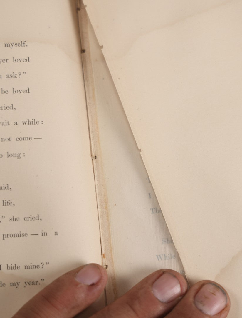 Lot 147 - "Enoch Arden" Antique Poetry Book By Alfred Tennyson, Illustrated With Engravings, Green Cloth Boards With Gilt Title And Nautical Motif, J.E. Tilton And Company, Publishers, Boston, 1865