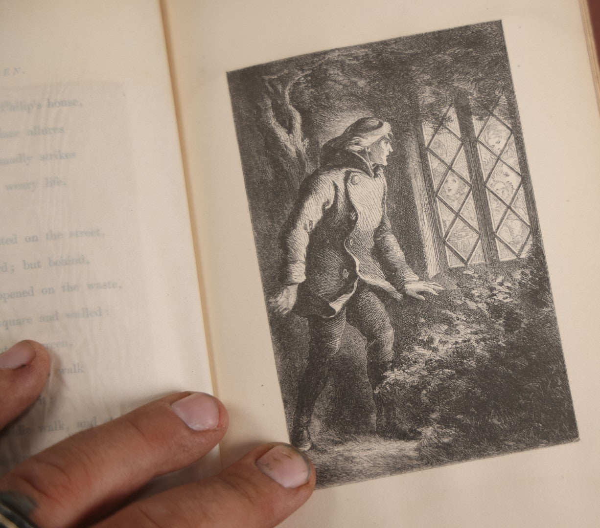 Lot 147 - "Enoch Arden" Antique Poetry Book By Alfred Tennyson, Illustrated With Engravings, Green Cloth Boards With Gilt Title And Nautical Motif, J.E. Tilton And Company, Publishers, Boston, 1865