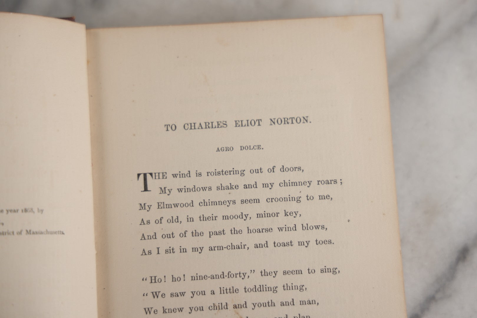Lot 149 - "Under The Willows And Other Poems" Antique Poetry Book By James Russell Lowell, Will Gilded Willow Tree Motif On Cover, Fields, Osgood, & Co., Publishers, Boston, 1869