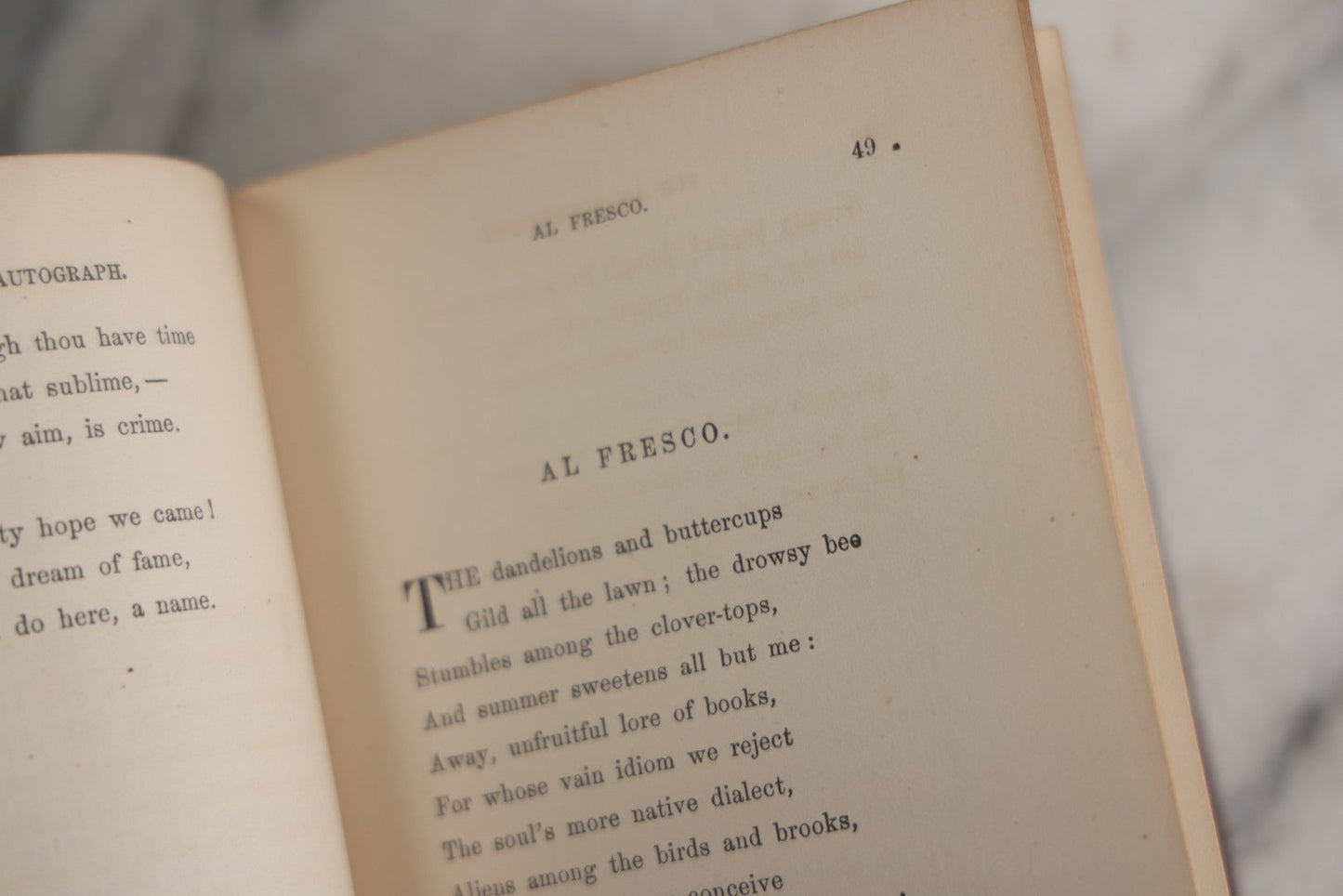 Lot 149 - "Under The Willows And Other Poems" Antique Poetry Book By James Russell Lowell, Will Gilded Willow Tree Motif On Cover, Fields, Osgood, & Co., Publishers, Boston, 1869