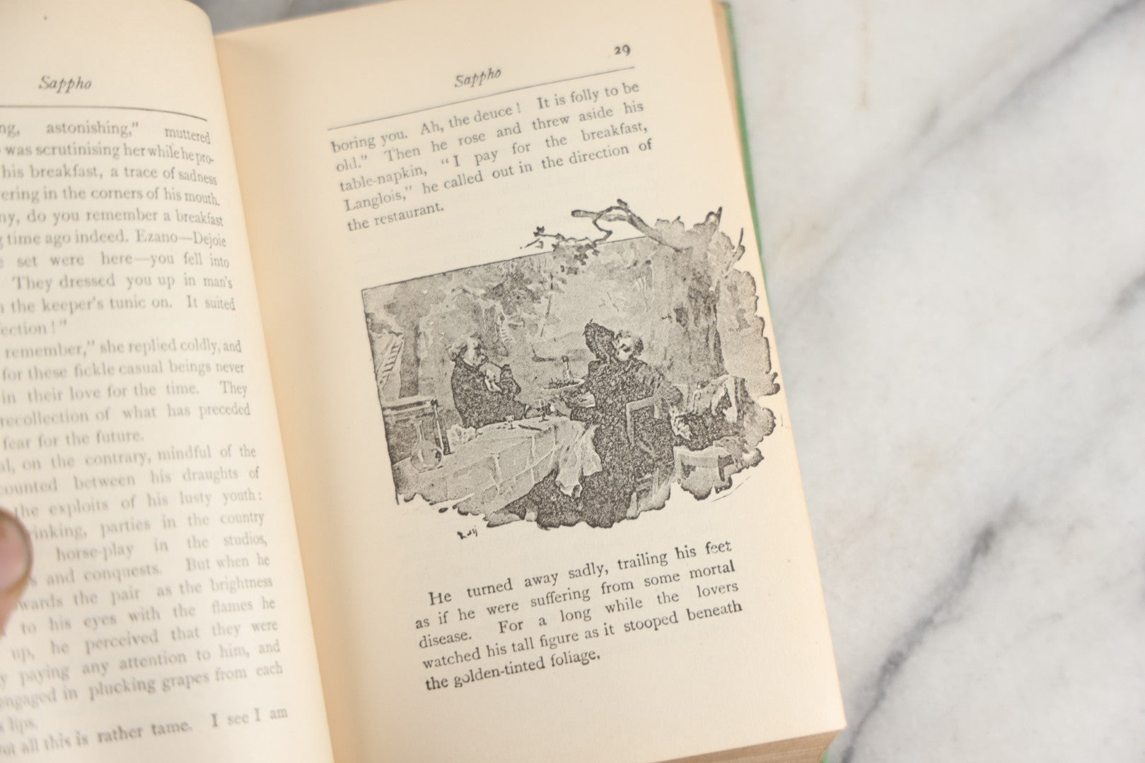 Lot 150 - "Sappho" Antique Book By Alphonse Daudet, Illustrated H.M. Caldwell Co., Publishers, New York And Boston, Circa 1900, Note Cover Board Warped 