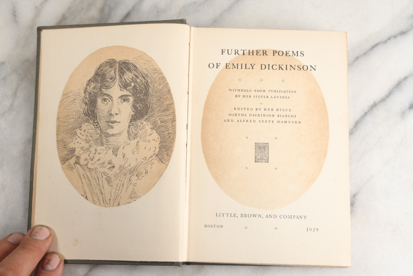 Lot 152 - "Further Poems Of Emily Dickinson" Vintage Poetry Book With Poems "Withheld From Publication By Her Sister Livnia," Edited By Her Niece, Martha Dickinson Bianchi And Alfred Leete Hampson, Little, Brown, And Company, Publishers, Boston, 1929