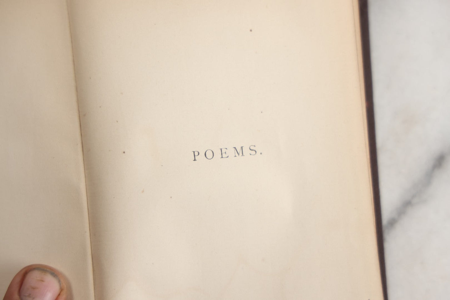 Lot 154 - "Poems" Antique Poetry Book By Jean Ingelow, Author's Edition, Roberts Brothers, Publishers, Boston, 1866