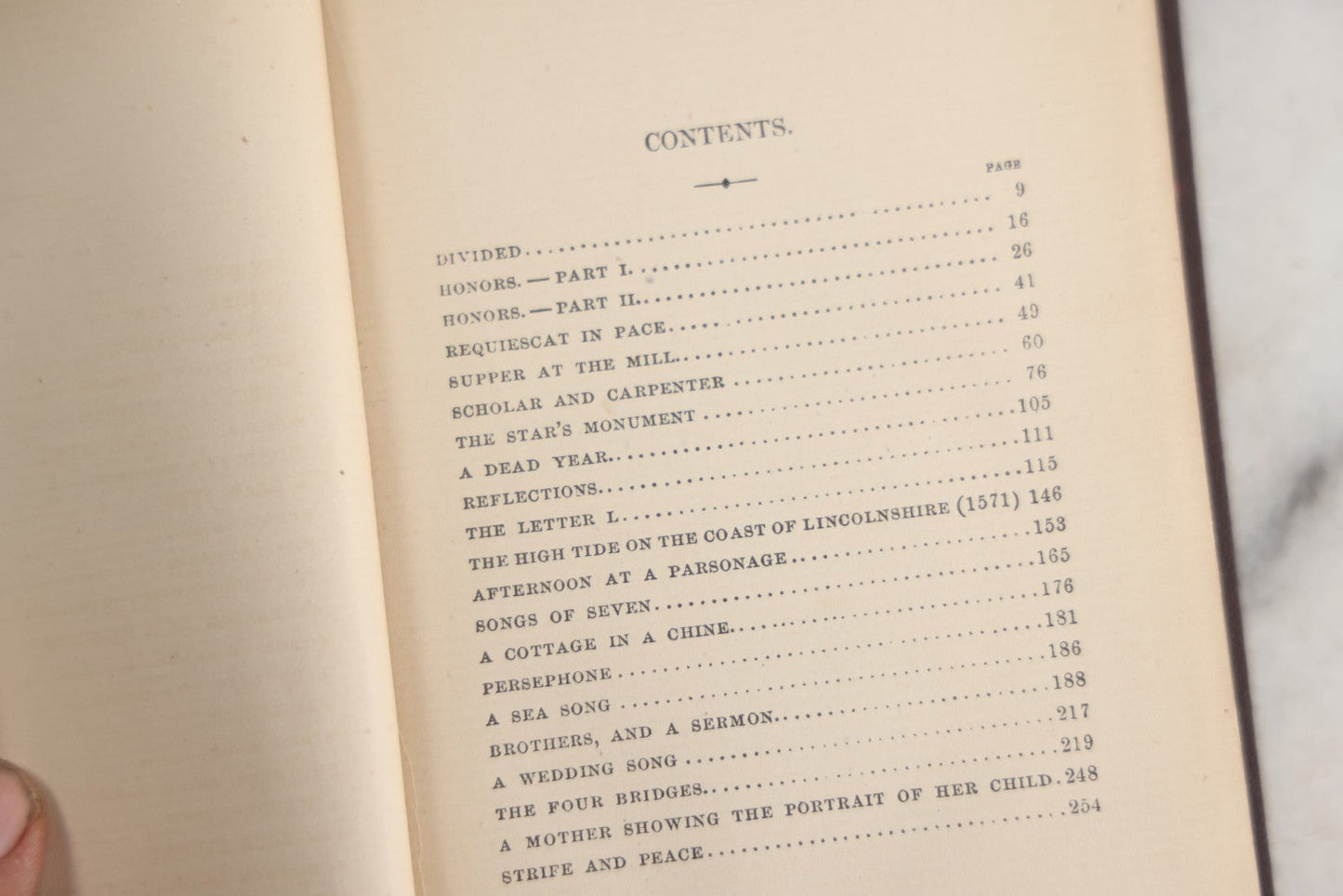 Lot 154 - "Poems" Antique Poetry Book By Jean Ingelow, Author's Edition, Roberts Brothers, Publishers, Boston, 1866