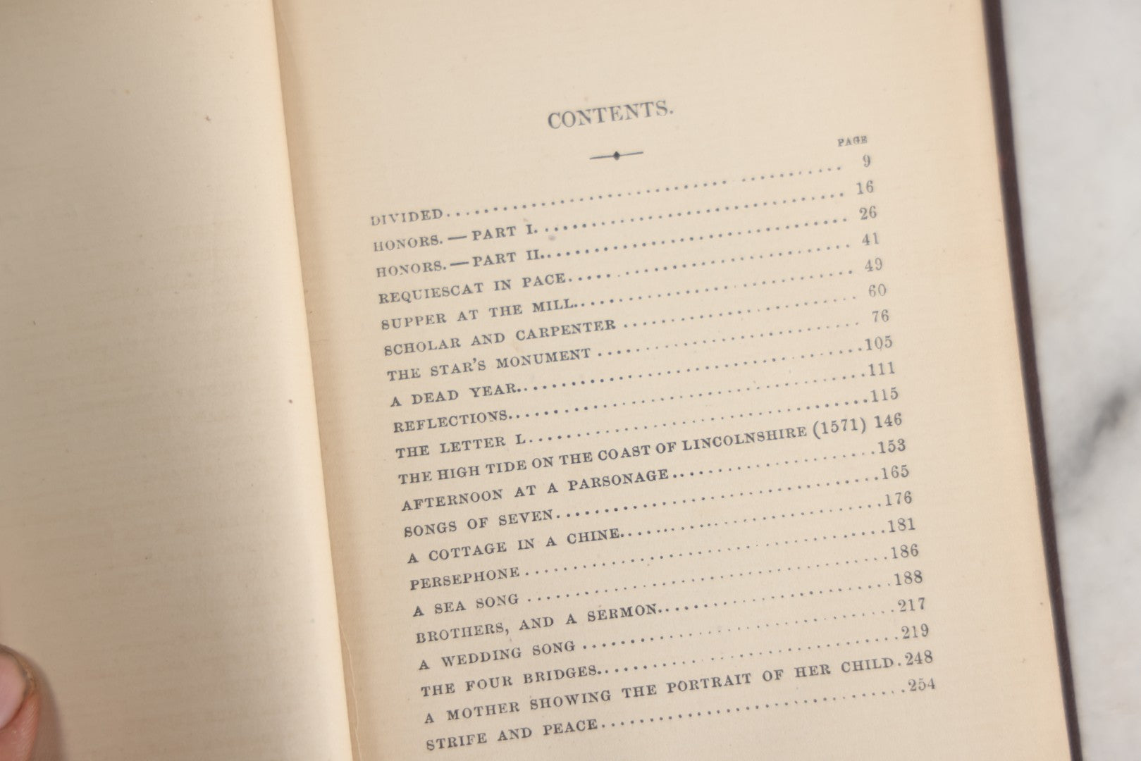 Lot 154 - "Poems" Antique Poetry Book By Jean Ingelow, Author's Edition, Roberts Brothers, Publishers, Boston, 1866