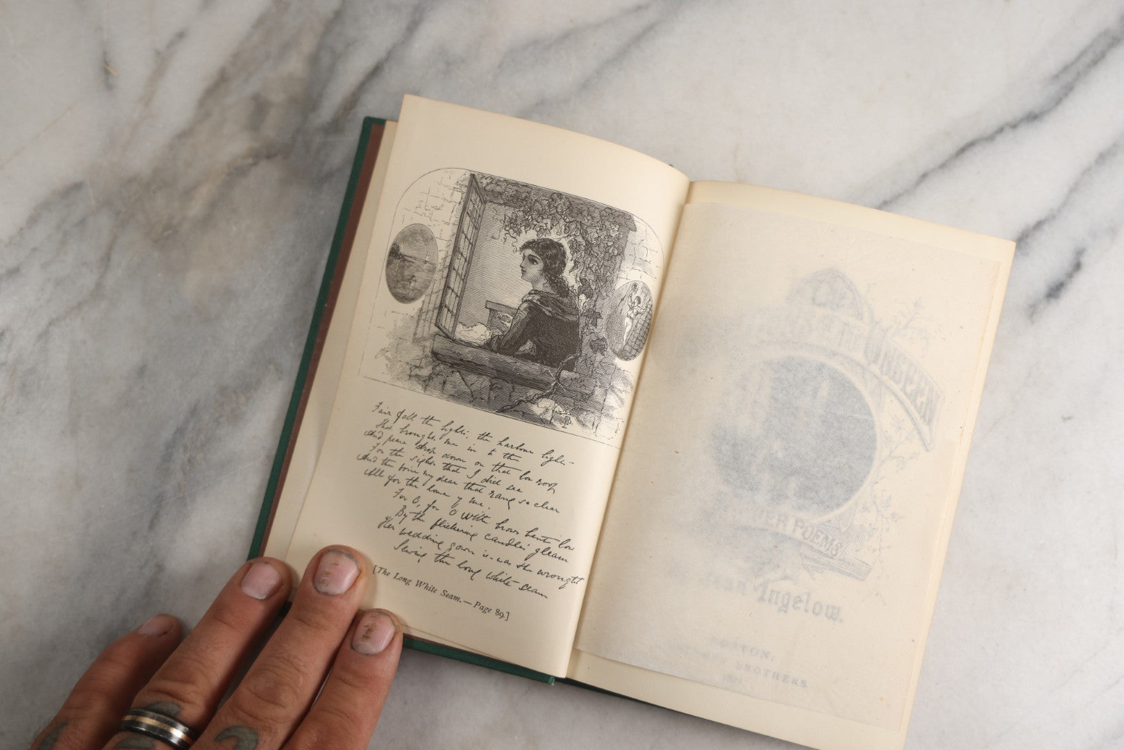 Lot 155 - "The Monitions Of The Unseen, And Poems Of Love And Childhood" Antique Poetry Book By Jean Ingelow, Author's Edition, Roberts Brothers, Publishers, Boston, 1871