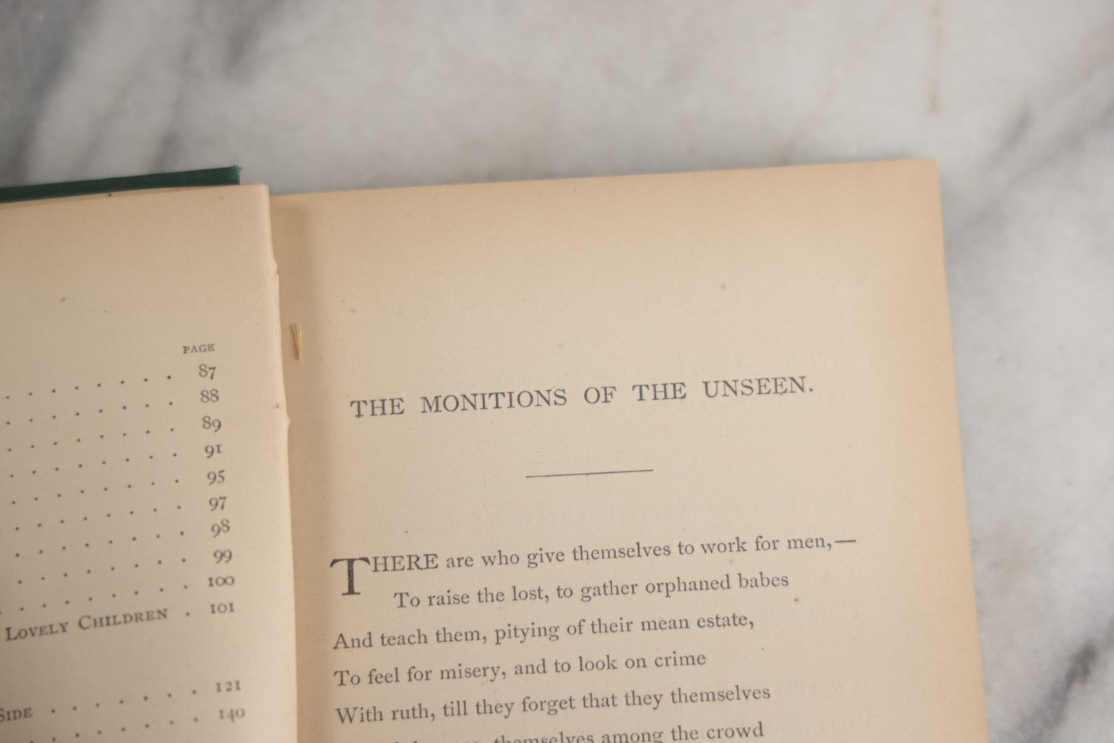 Lot 155 - "The Monitions Of The Unseen, And Poems Of Love And Childhood" Antique Poetry Book By Jean Ingelow, Author's Edition, Roberts Brothers, Publishers, Boston, 1871