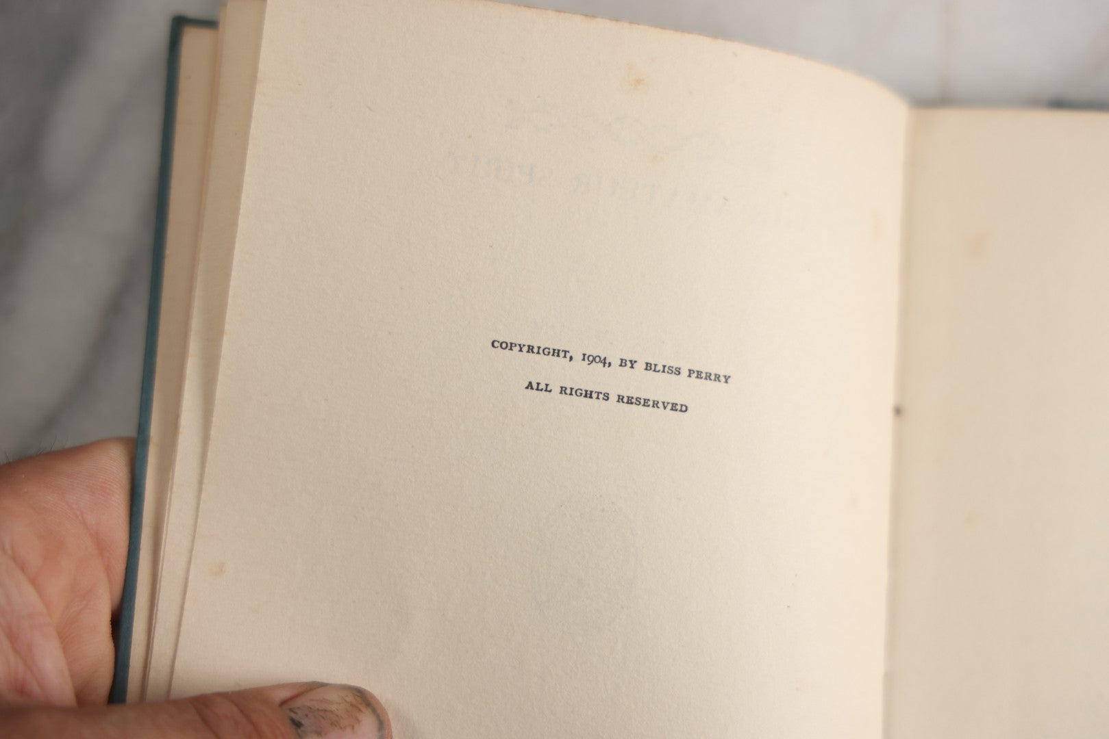 Lot 156 - "The Amateur Spirit" Antique Essay Book By Bliss Perry, On Love, Integrity, And Personal Fulfillment, Houghton Mifflin Company, Publishers, Boston And New York, 1915