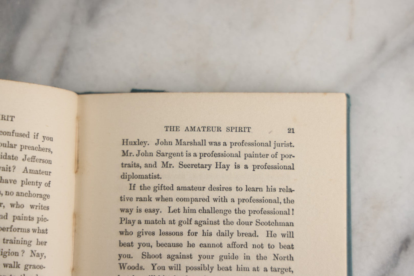 Lot 156 - "The Amateur Spirit" Antique Essay Book By Bliss Perry, On Love, Integrity, And Personal Fulfillment, Houghton Mifflin Company, Publishers, Boston And New York, 1915