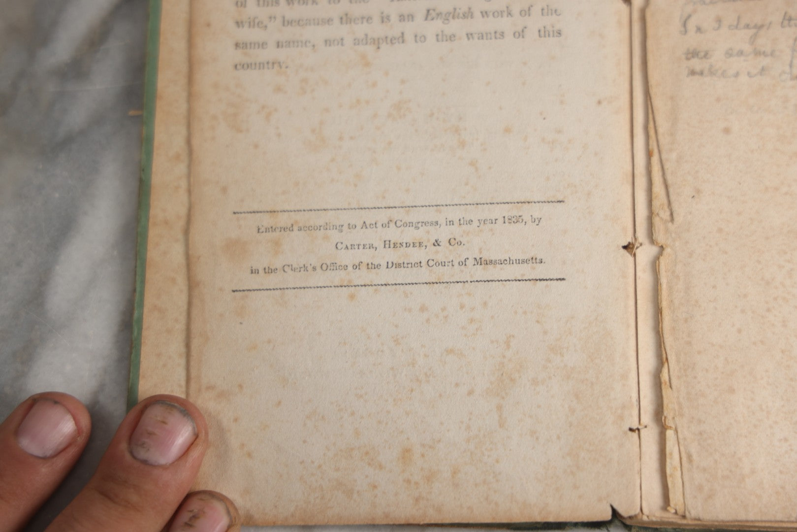 Lot 163 - "The American Frugal Housewife" Antique Household Economy Book By Mrs. Child, Illustrated With Meat Cut Diagrams For Mutton, Pork, Veal, And Beef, Samuel S. & William Wood, Publishers, New York, 1833