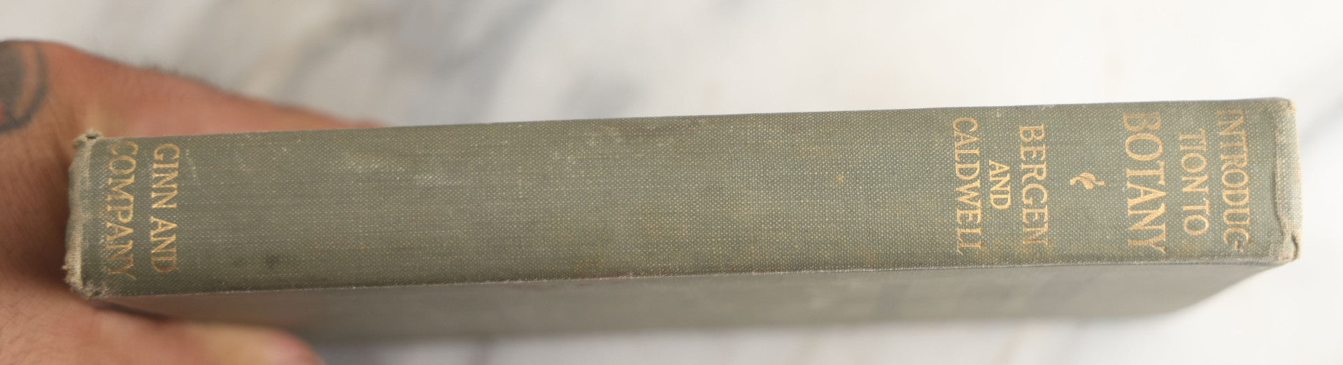 Lot 169 - "Introduction To Botany" Antique Botany Textbook By Joseph Y. Bergen And Otis W. Caldwell, Illustrated, Green Cloth Boards With Gilt Spine Titles, Ginn And Company, Publishers, Boston · New York · Chicago · London, 1914
