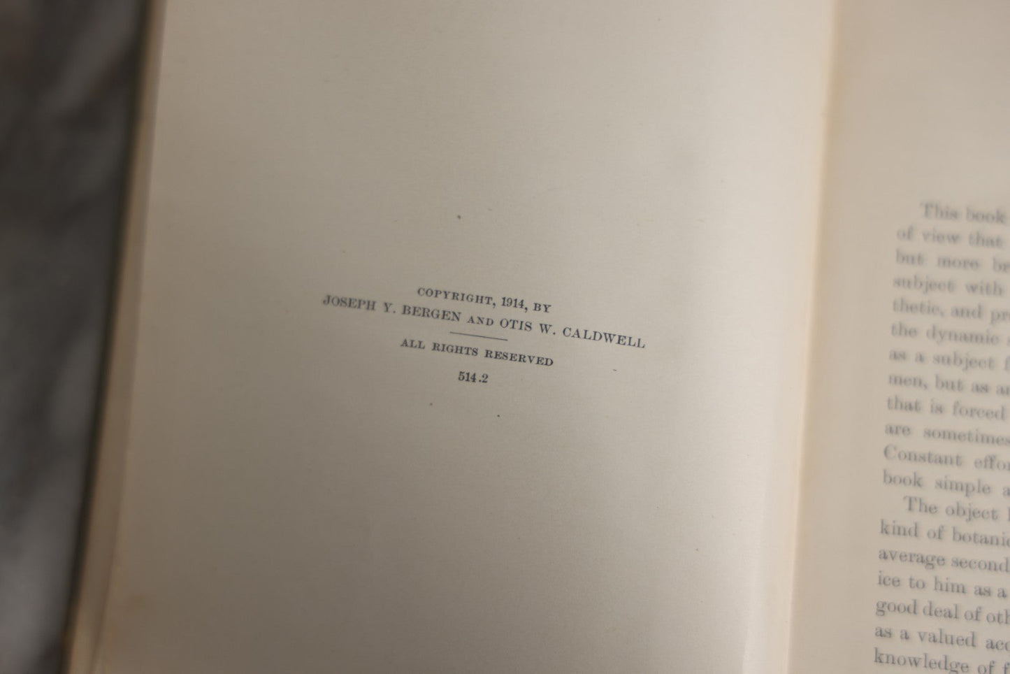Lot 169 - "Introduction To Botany" Antique Botany Textbook By Joseph Y. Bergen And Otis W. Caldwell, Illustrated, Green Cloth Boards With Gilt Spine Titles, Ginn And Company, Publishers, Boston · New York · Chicago · London, 1914