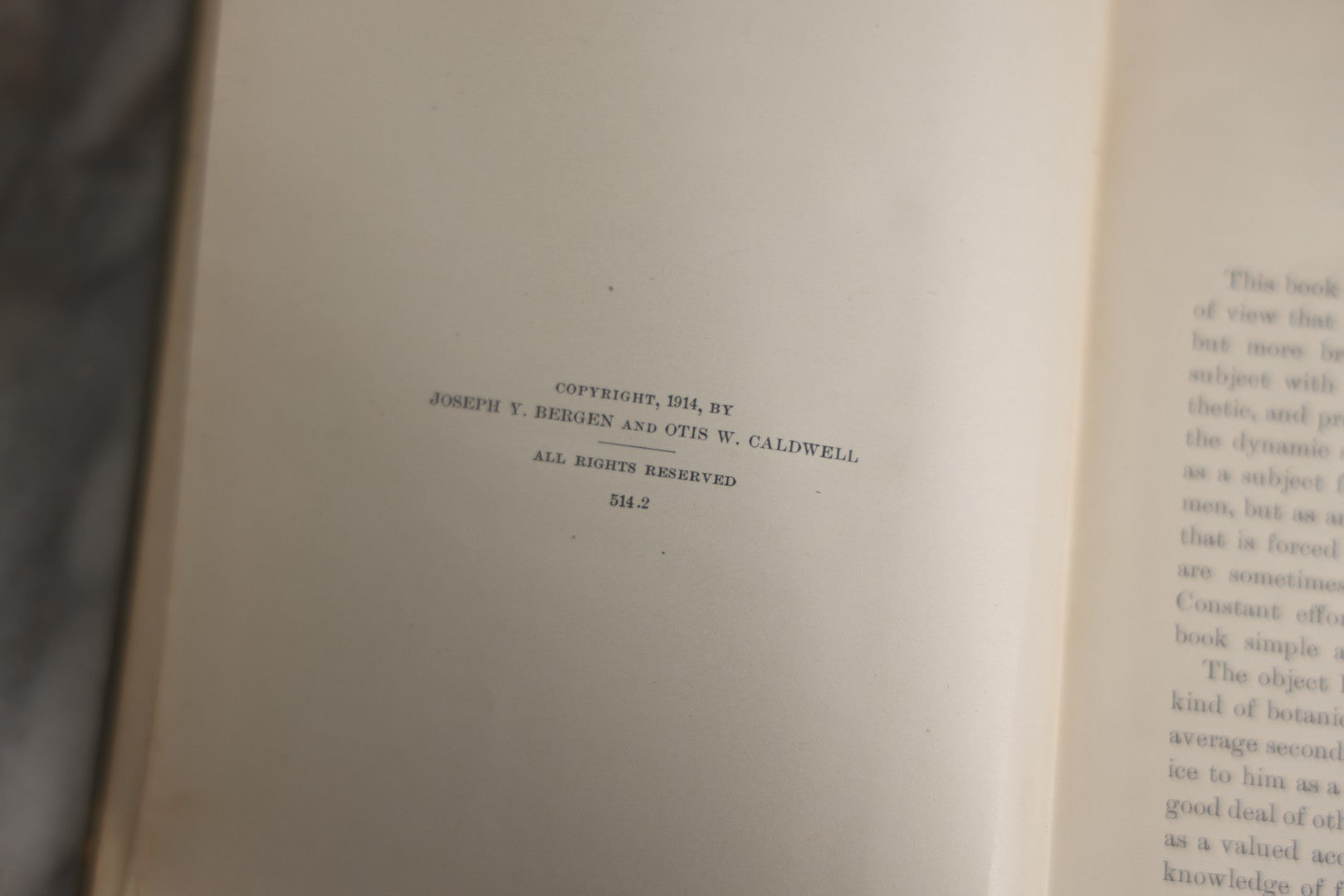 Lot 169 - "Introduction To Botany" Antique Botany Textbook By Joseph Y. Bergen And Otis W. Caldwell, Illustrated, Green Cloth Boards With Gilt Spine Titles, Ginn And Company, Publishers, Boston · New York · Chicago · London, 1914