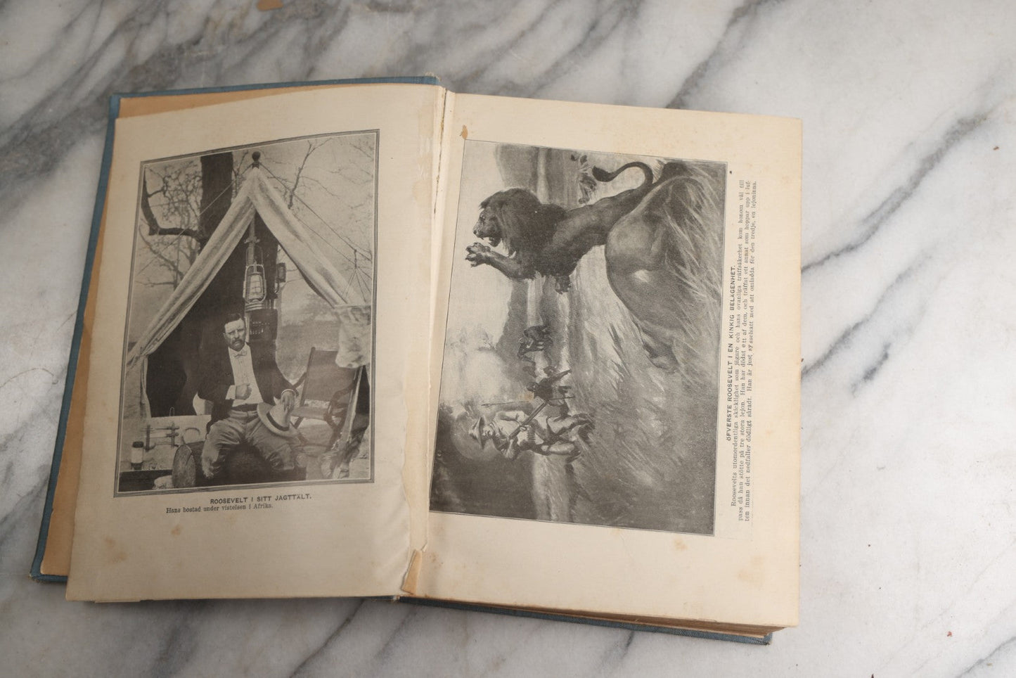 Lot 173 - "Roosevelt's Jagt-Äfventyr I Afrikas Vildmarken" (“Roosevelt’S Hunting Adventures In Africa’S Wilderness”) Antique Swedish Language Big Game Hunting & Exploration Book By Professor Axel Lundeberg, J.T. Moss, Publisher, 1909, Note Wear