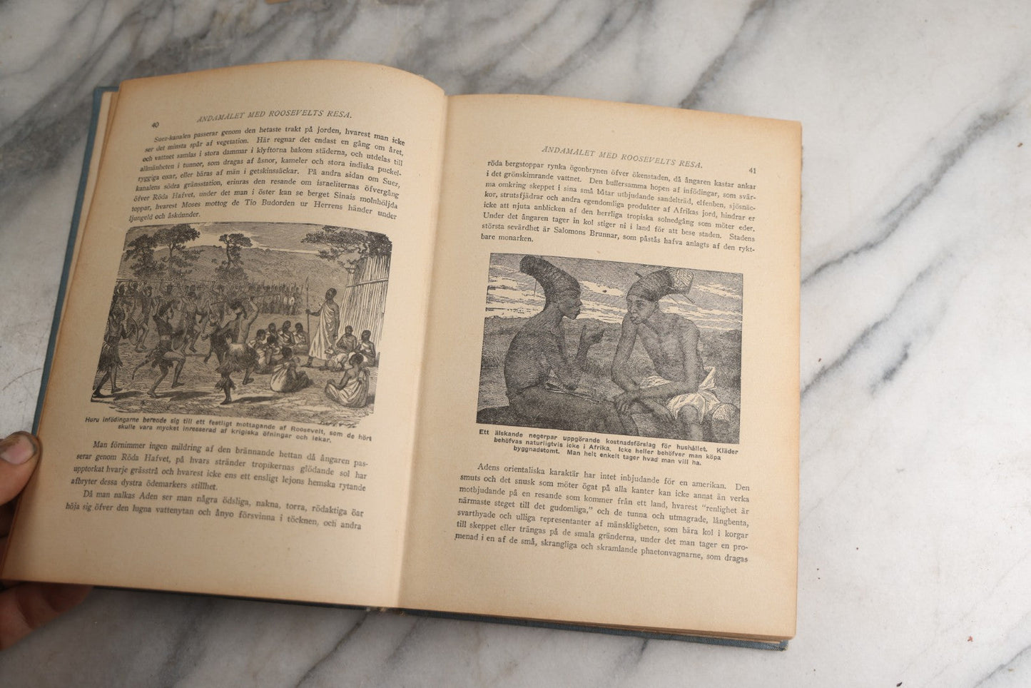 Lot 173 - "Roosevelt's Jagt-Äfventyr I Afrikas Vildmarken" (“Roosevelt’S Hunting Adventures In Africa’S Wilderness”) Antique Swedish Language Big Game Hunting & Exploration Book By Professor Axel Lundeberg, J.T. Moss, Publisher, 1909, Note Wear