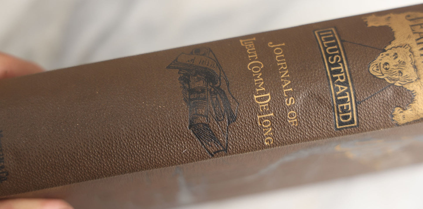 Lot 174 - "The Voyage Of The Jeannette" Antique Polar Exploration Book By George W. De Long, Lieutenant-Commander U.S.N., Edited By Emma De Long, Illustrated With Two Steel Portraits, Maps, And Engravings, Houghton, Mifflin And Company, Boston, 1883